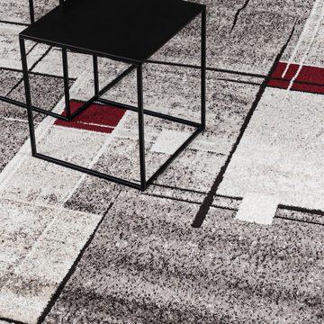 Designteppich Modern Teppich für Wohnzimmer, Schlafzimmer, Esszimmer, Mazovia, 80 x 150 cm, Kurzflor, Geometrisches Muster