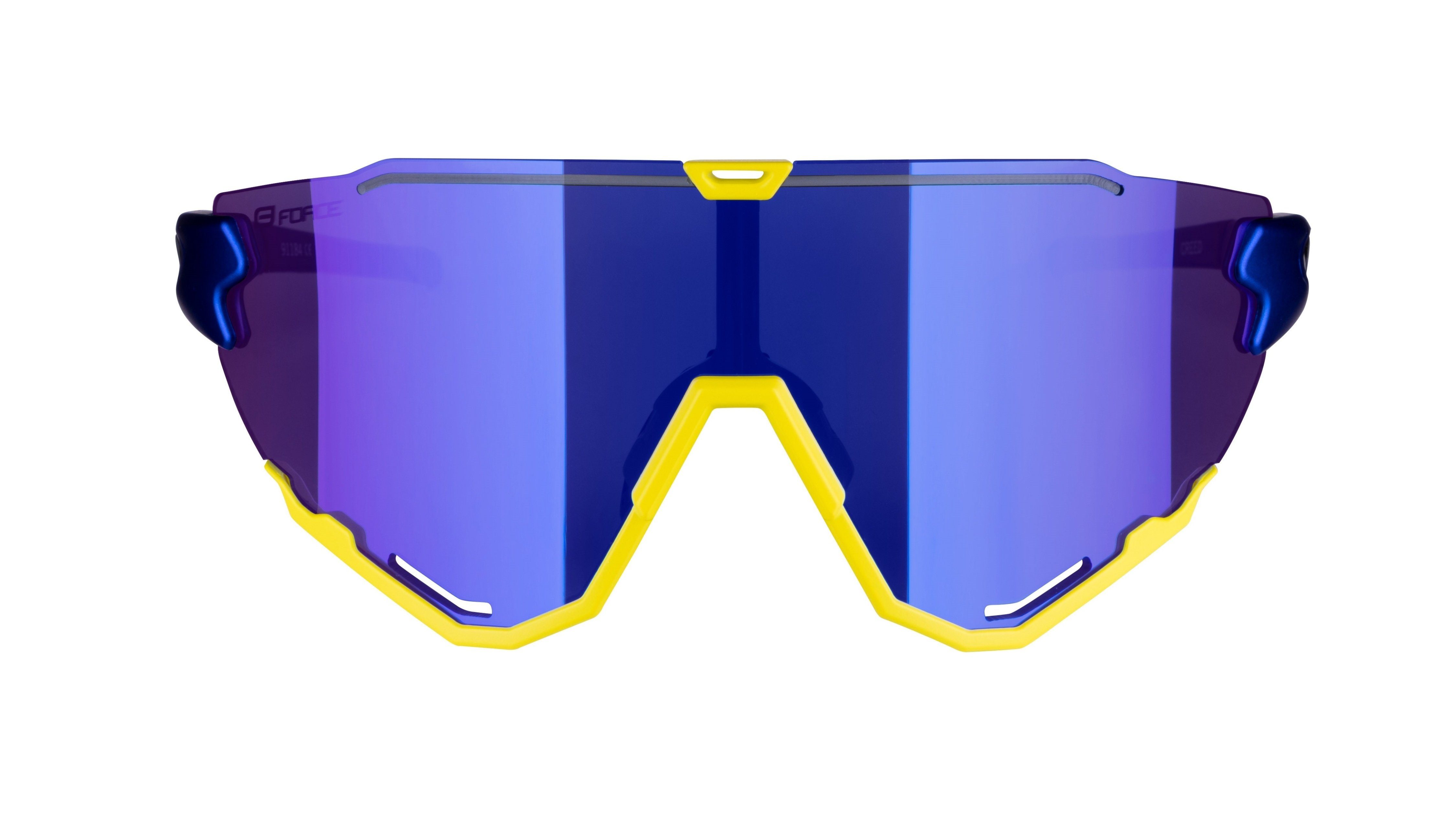 gespiegelt FORCE FORCE Sonnenbrille Fahrradbrille CREED gelb-blau