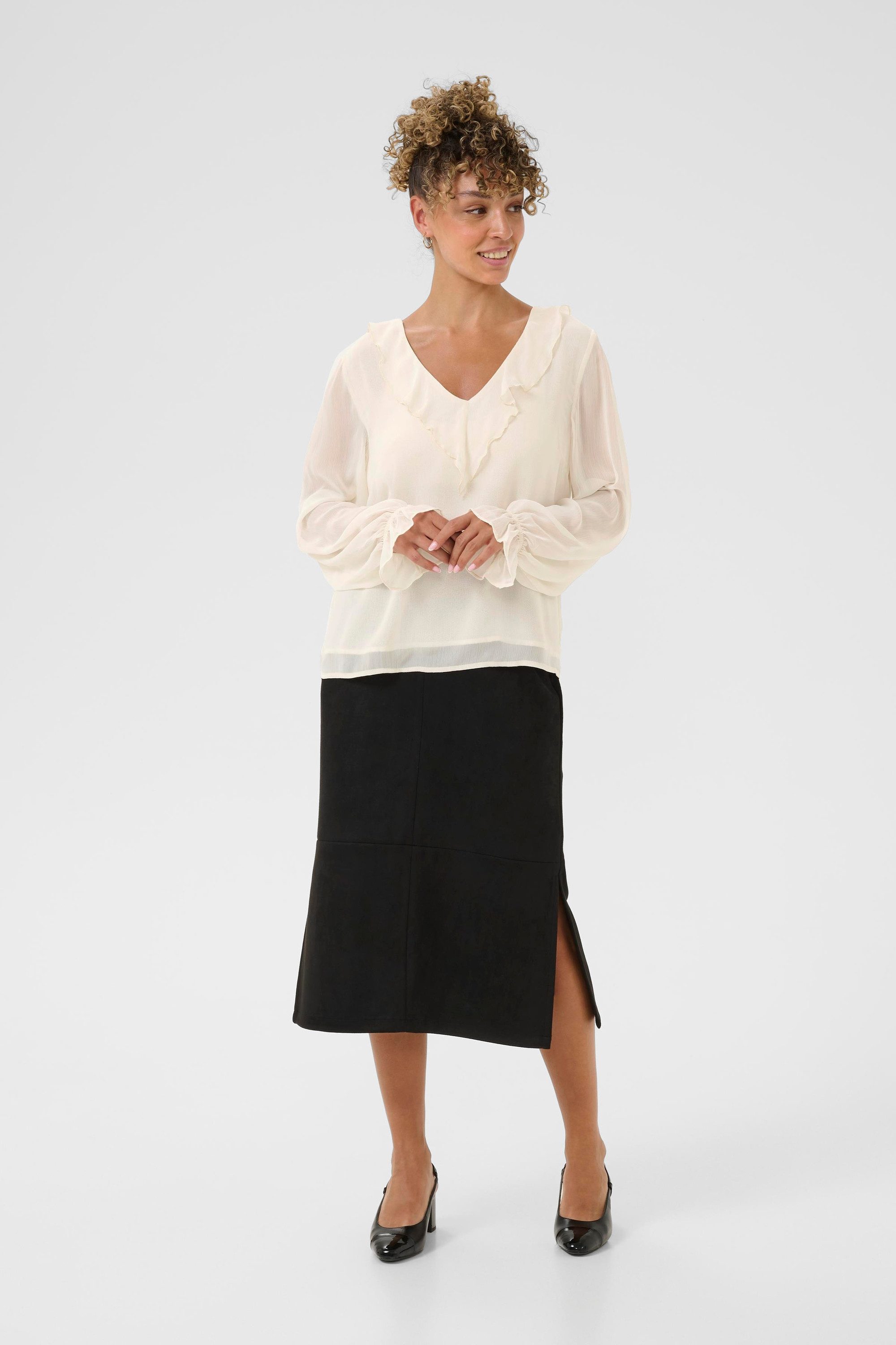 Cream Langarmbluse Langarm-Bluse CRFlake