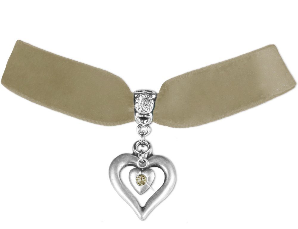 LUISIA® Kette mit Anhänger LUISIA Samt Kropfband Heart in Heart 51239-47712
