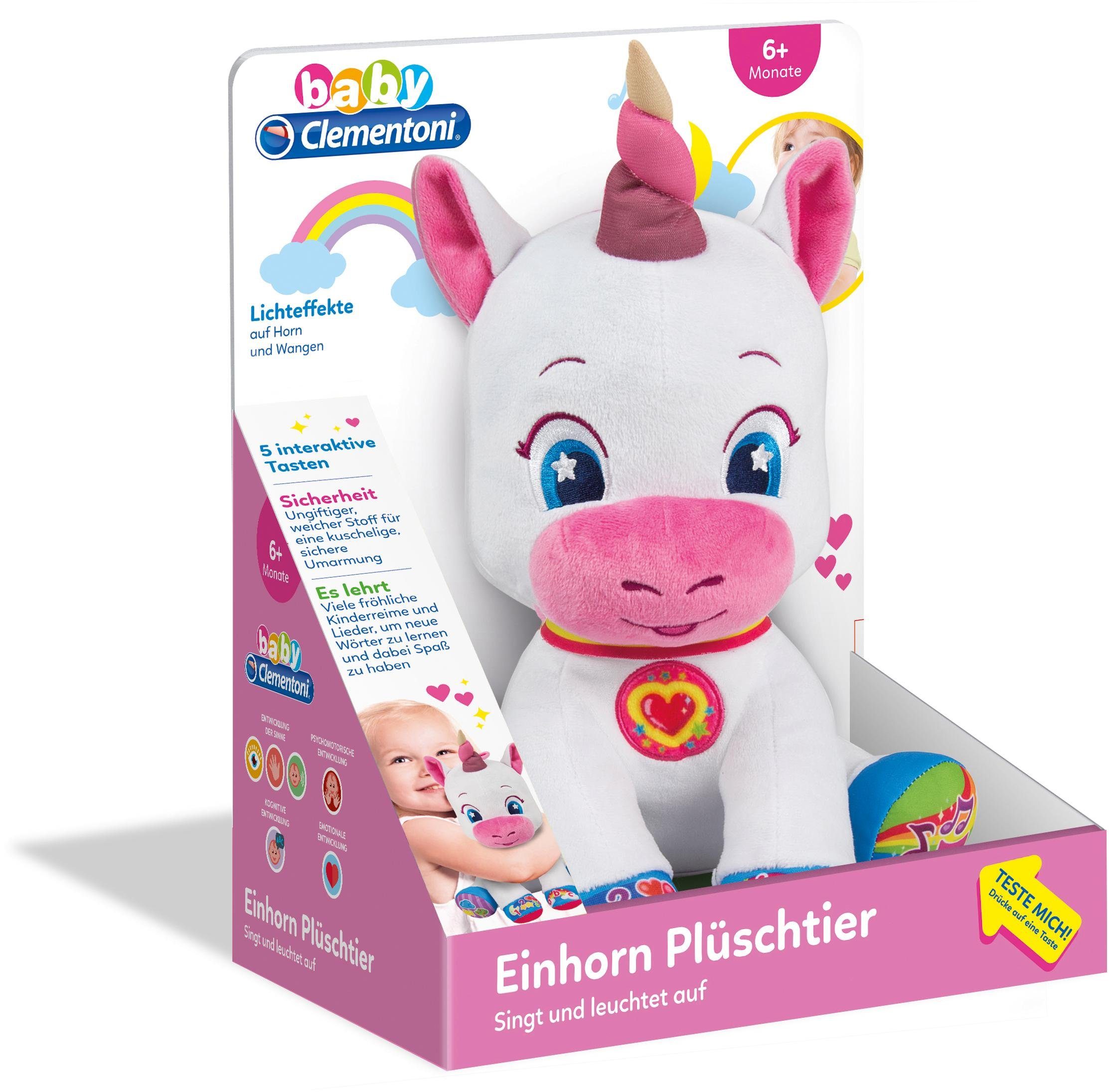Image of Clementoni® Plüschfigur »Clementoni Baby - Plüscheinhorn«, mit Licht- und Soundeffekten
