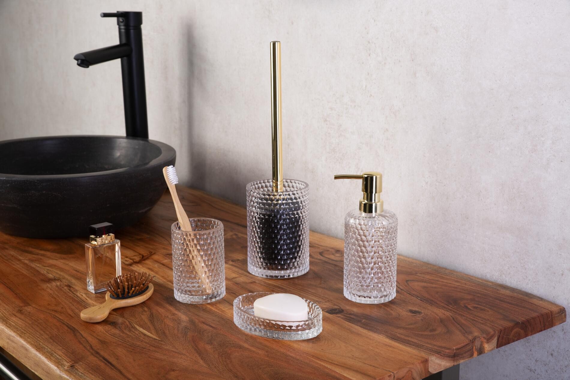 Ridder Badaccessoire-Set Aufbewahrungsbecher Sherine transparent günstig online kaufen