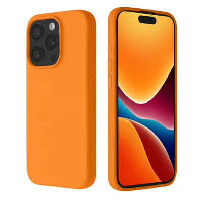 kalibri Handyhülle Silikon Handyhülle für Apple iPhone 15 Pro Hülle, Handy Silikon Case - stoßfeste Schutzhülle mit Mikrofaserfutter