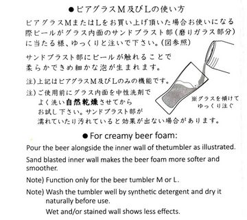 ISHIZUKA GLASS Bierglas Made in Japan 3 Arten Biergläser SAKURA in schöne Holzkiste