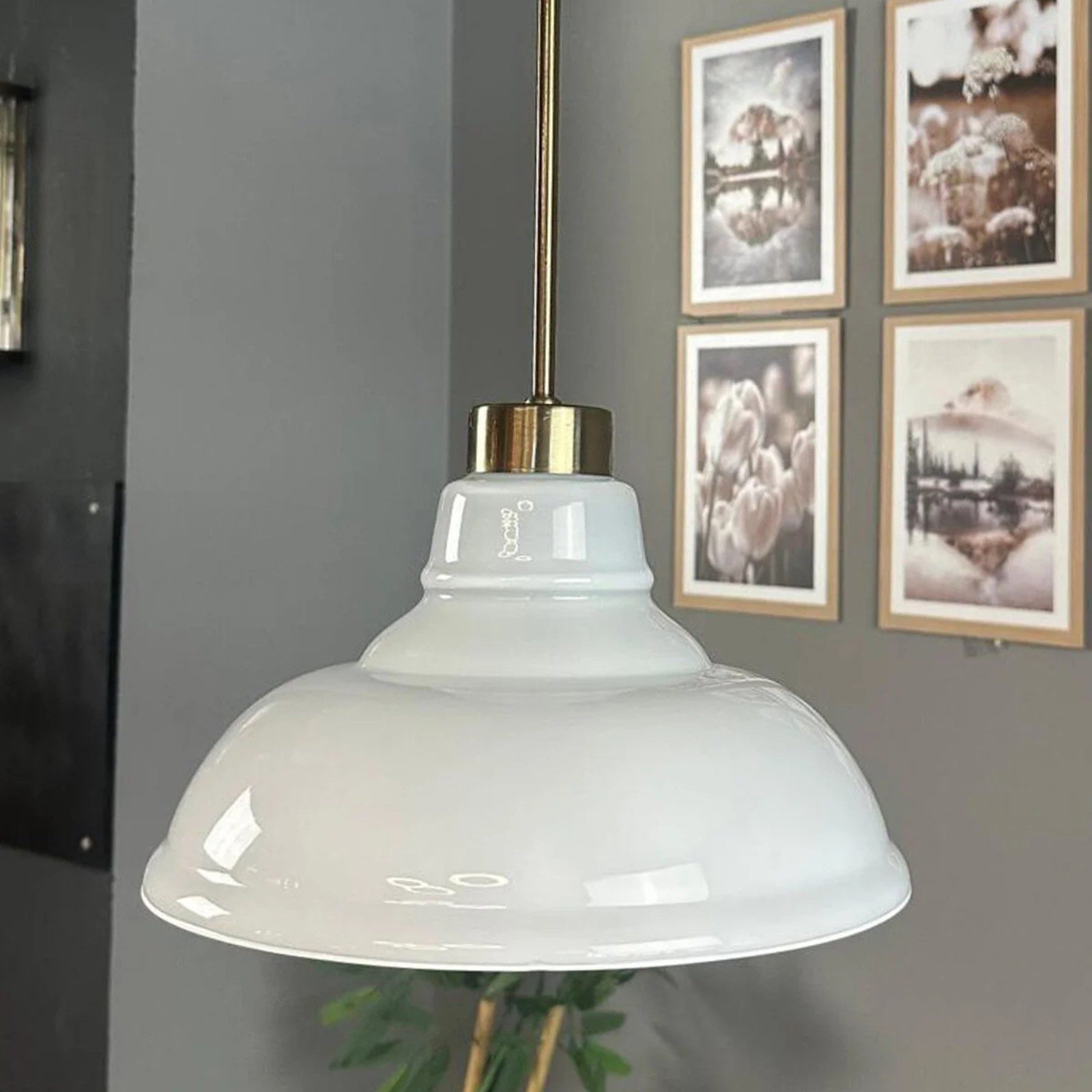 Bamyum Pendelleuchte Vishi Einzelner Glas-Kronleuchter Retro Pendelleuchte, günstig online kaufen