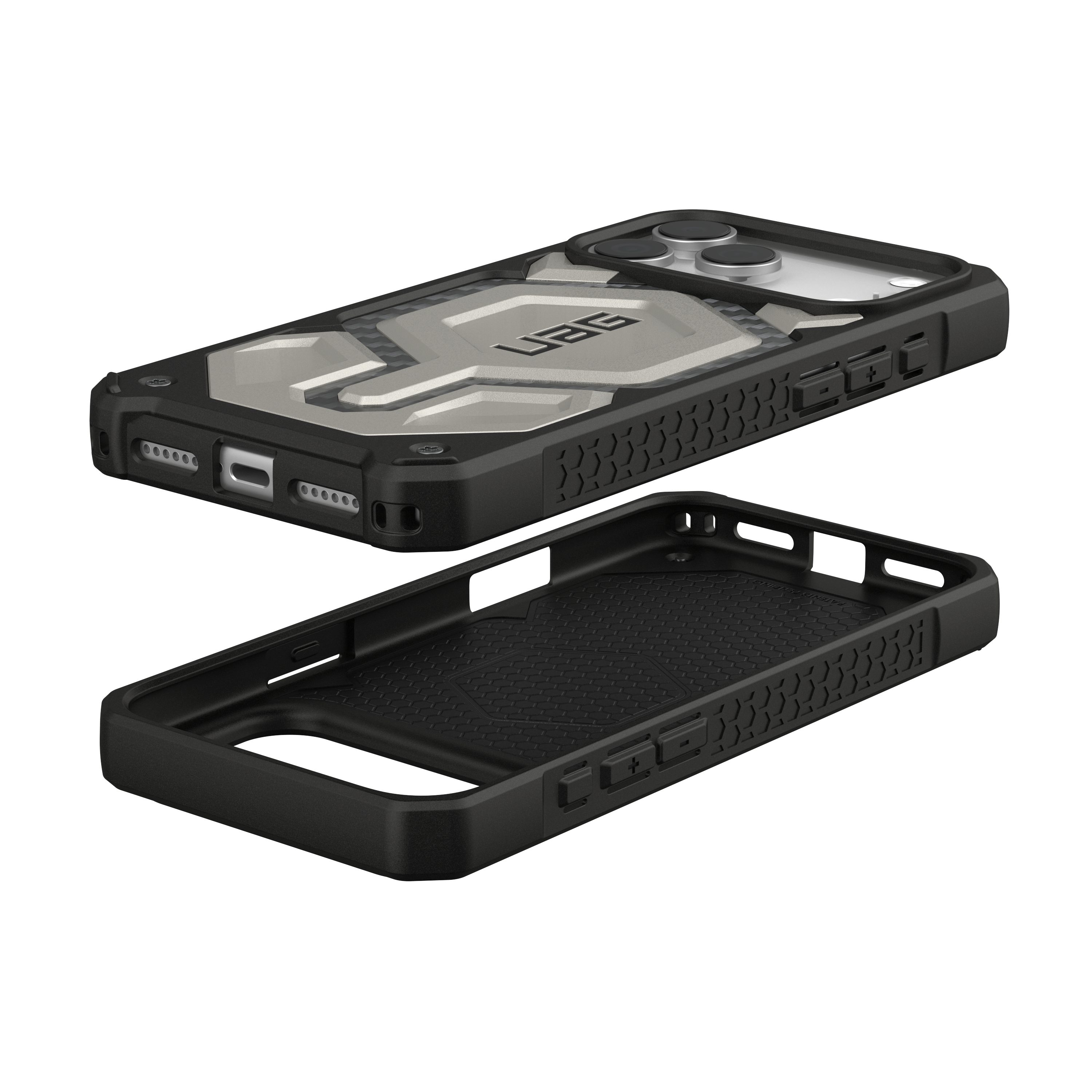 Urban Armor Gear Smartphone-Hülle Monarch Pro - iPhone 17 Pro Max Hülle MagSafe, [Magnetring, Fallschutz nach Militärstandard]