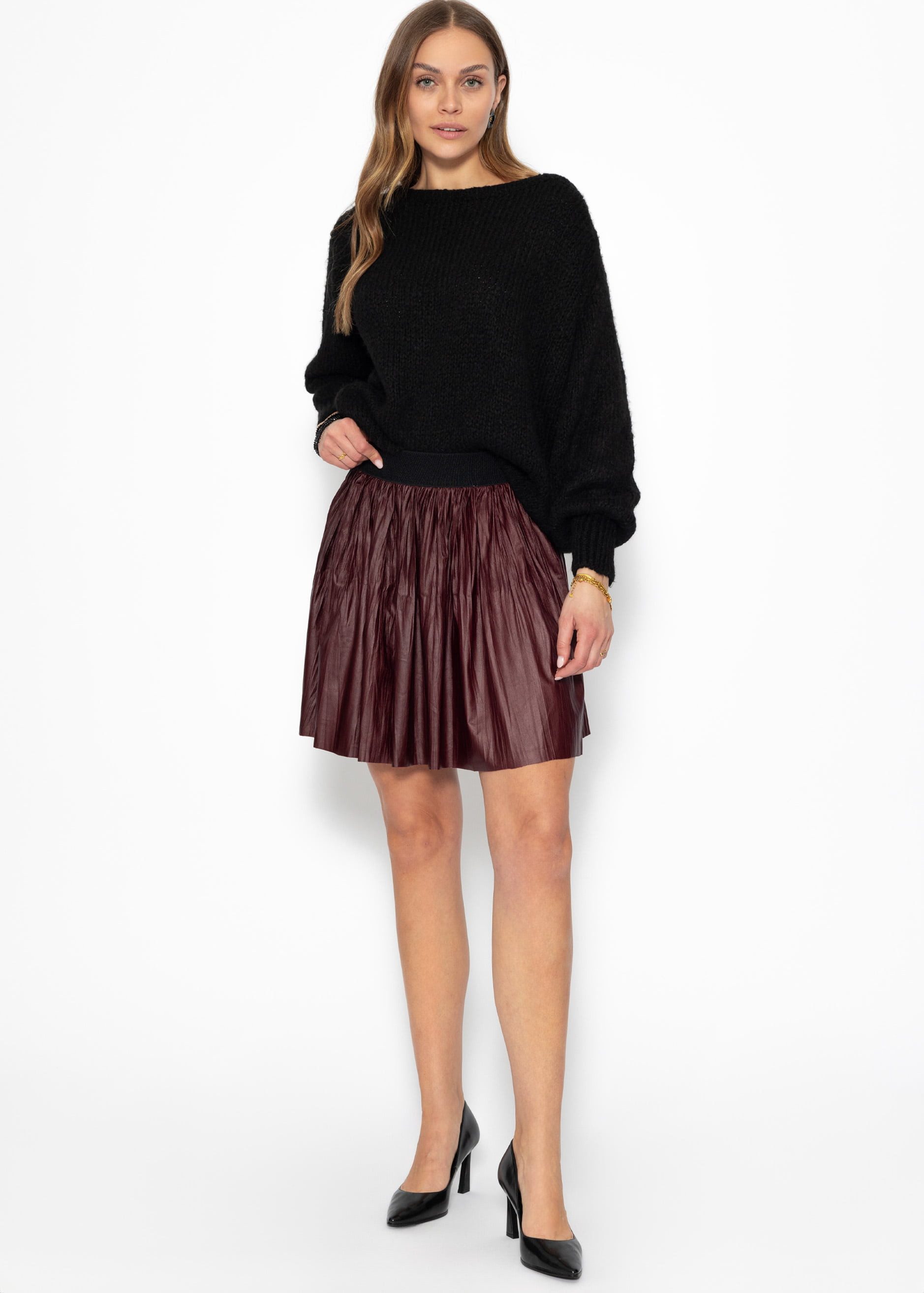SASSYCLASSY Minirock Minirock Damen aus Kunstleder günstig online kaufen
