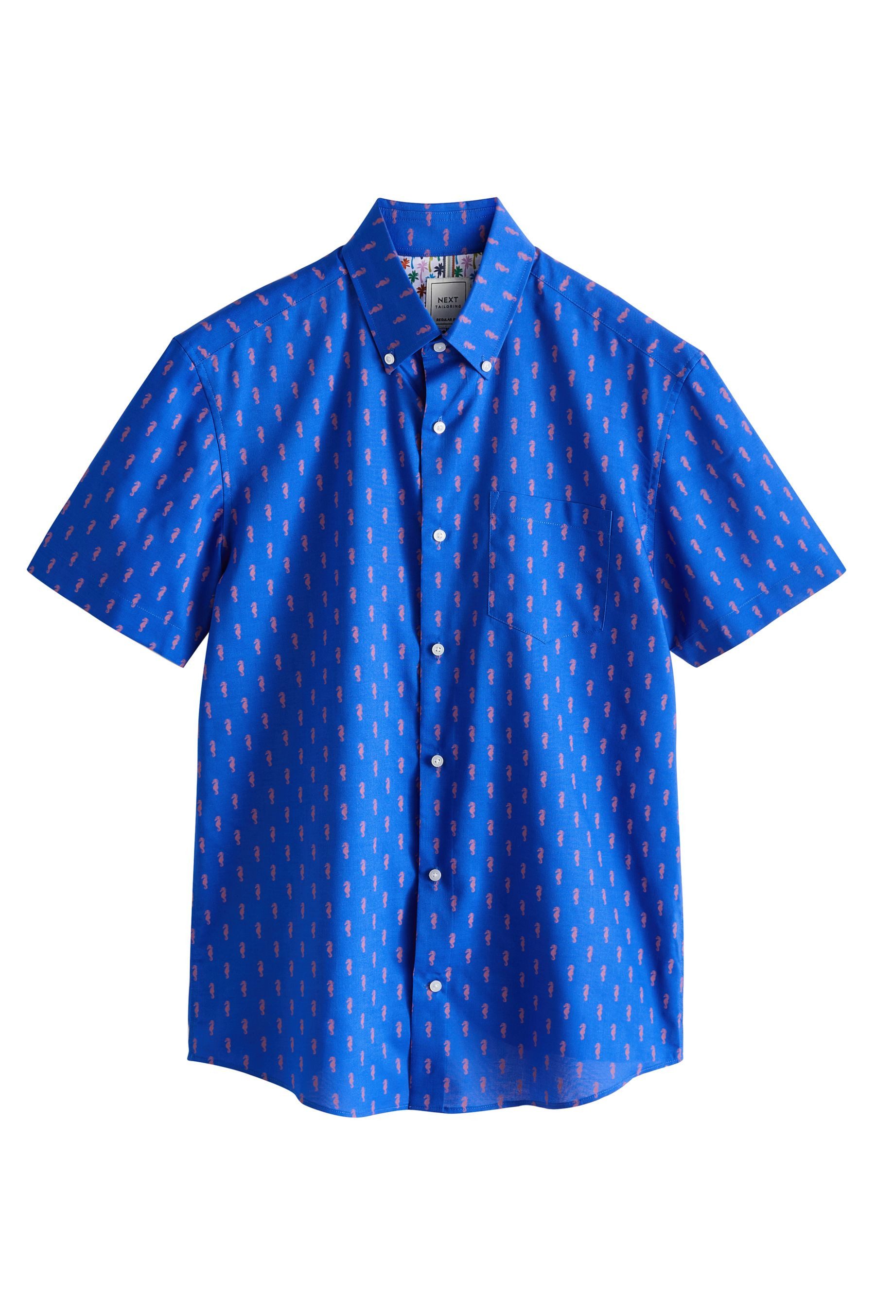 Next Businesshemd Oxford-Kurzarmhemd mit Print (1-tlg) günstig online kaufen