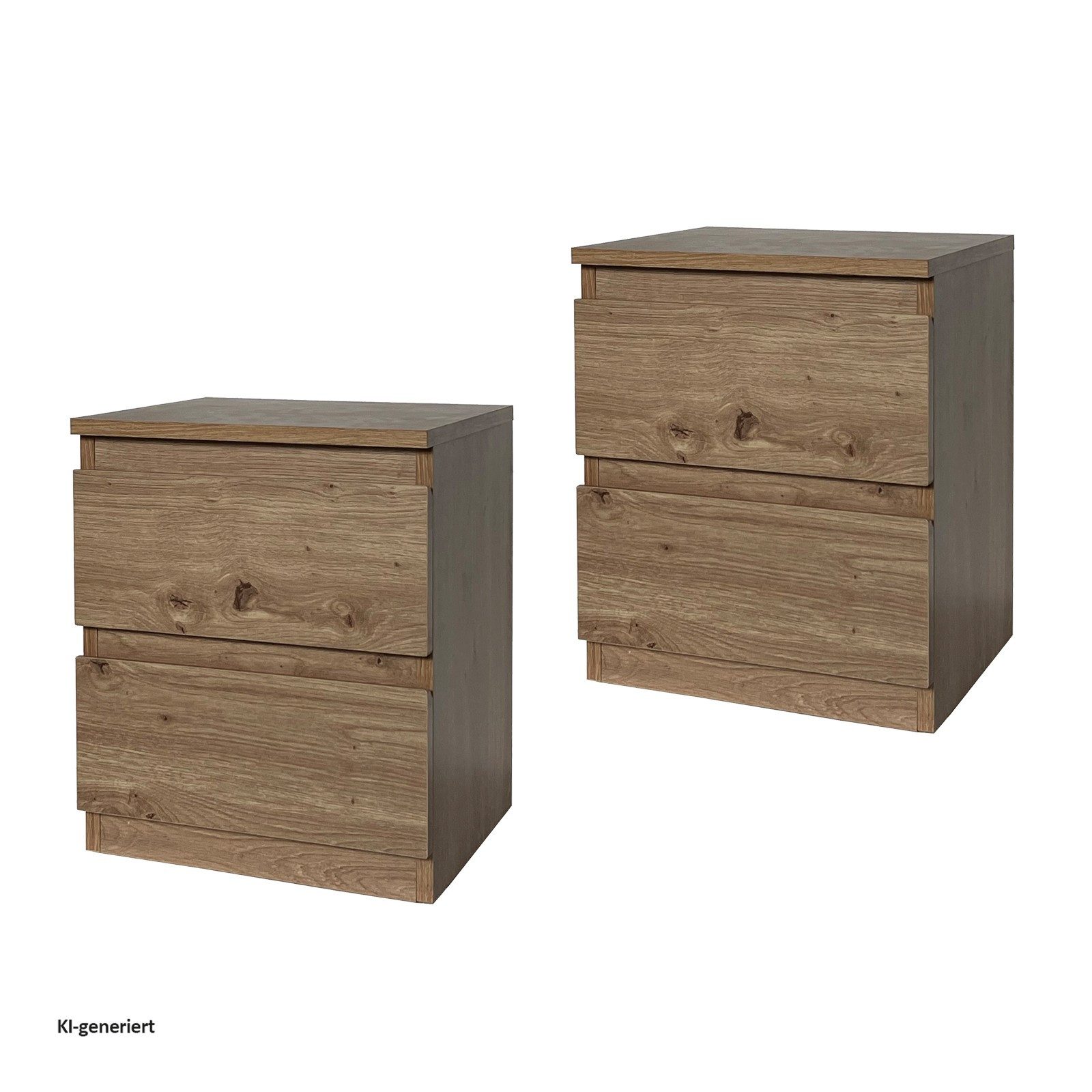 HTI-Living Nachtkommode Nachtkommode 2er Set Artisaneiche (Set, 2 St., 2 Nachtkommoden), Nachtschrank Nachttisch