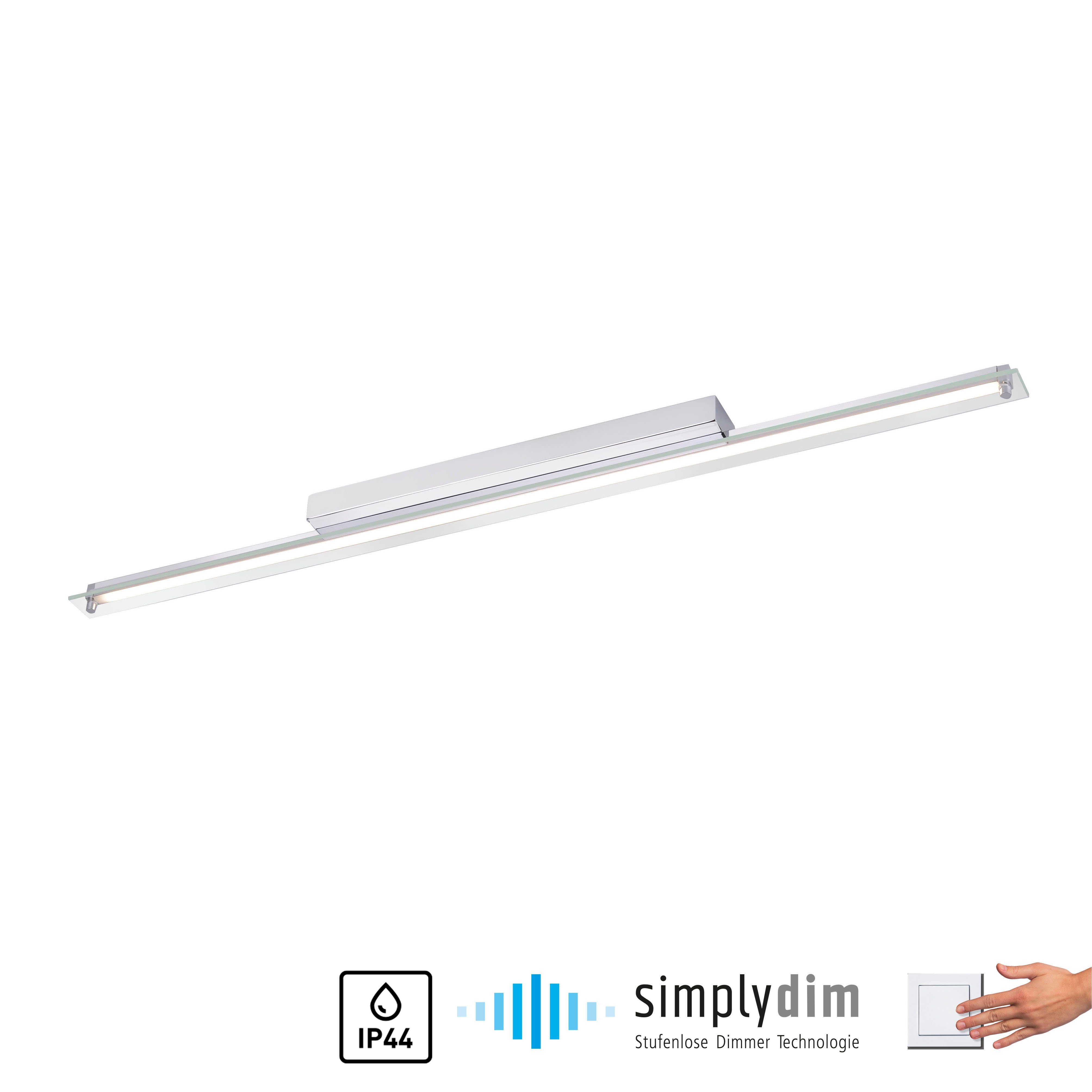 Paul Neuhaus Wandleuchte TIMON, Memory, nach Trennung vom Netz, LED fest integriert, Warmweiß, LED, IP44, dimmbar, Simply Dim, Memory, nach Trennung vom Netz