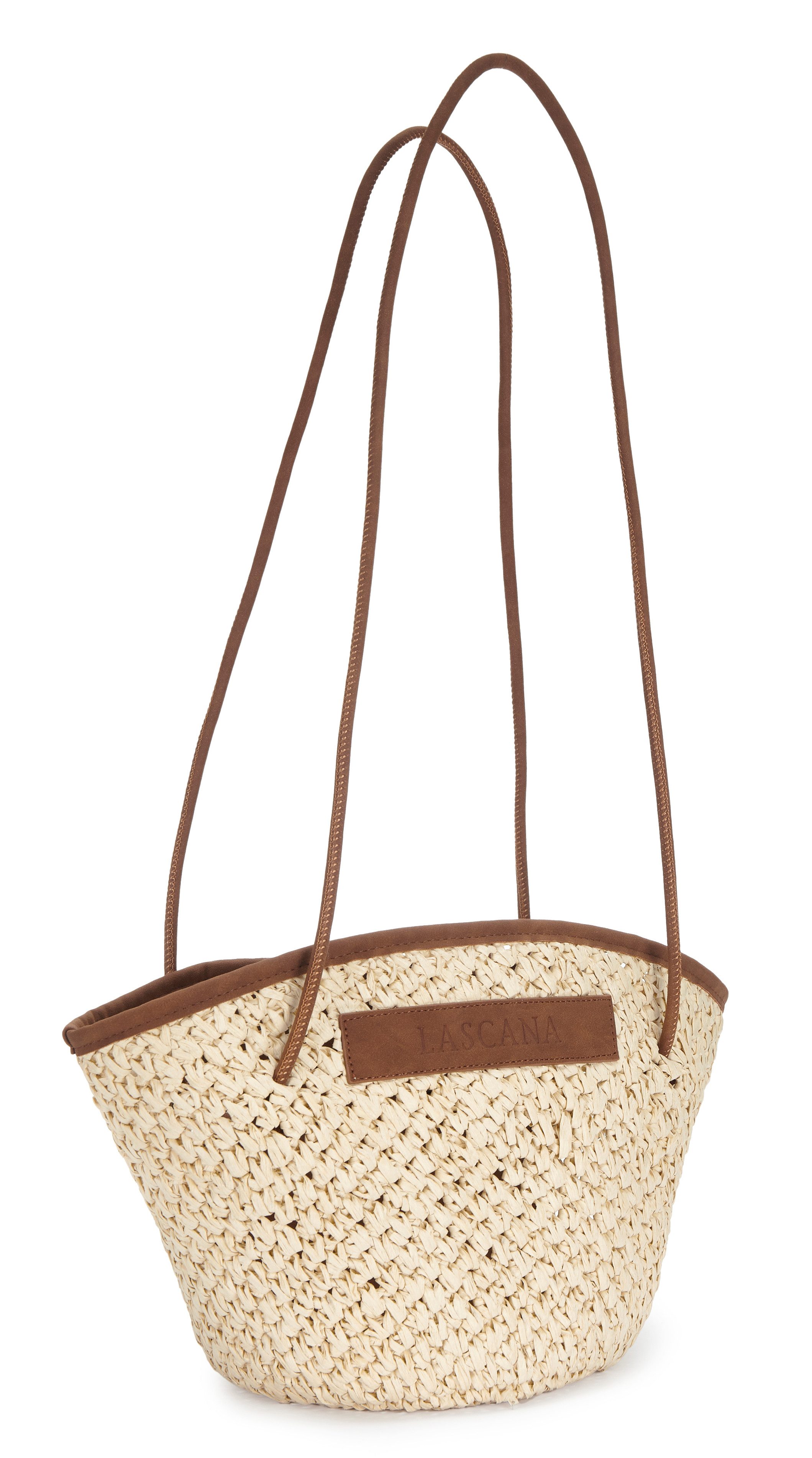 LASCANA Shopper Strandtasche, Schultertasche, Korbtasche, Tragetasche, Einkaufstasche Bast-Optik. € 49,99