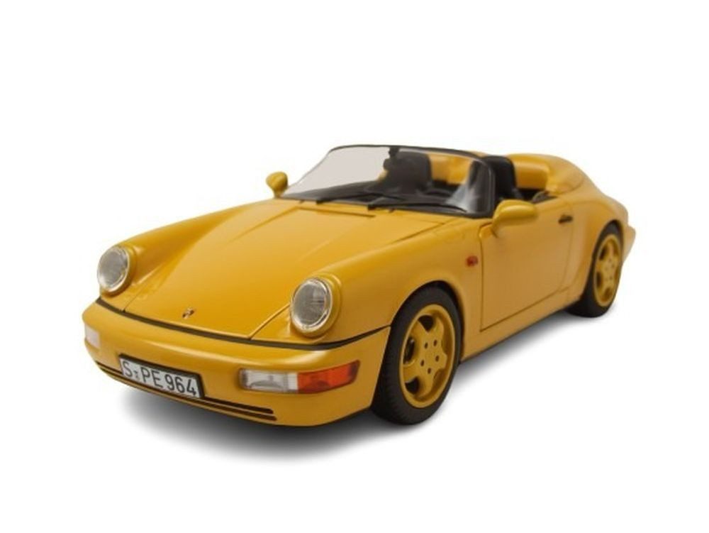 Norev Modellauto Porsche 911 (964) Speedster 1993 gelb, Maßstab 1:18