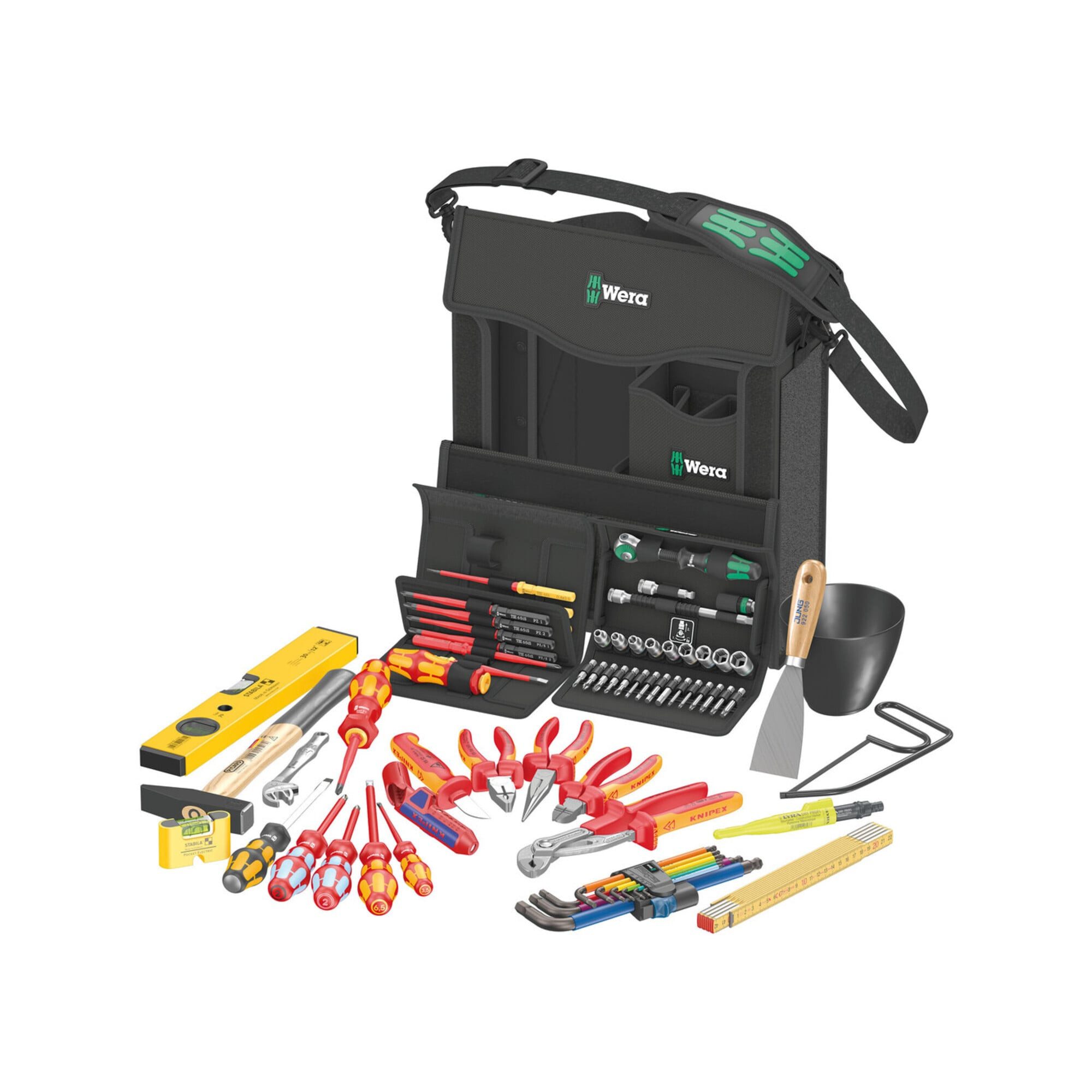 Wera Werkzeugtasche Wera Werkzeugsatz 2go E 1 für Elektroinstallateure, 73-teilig