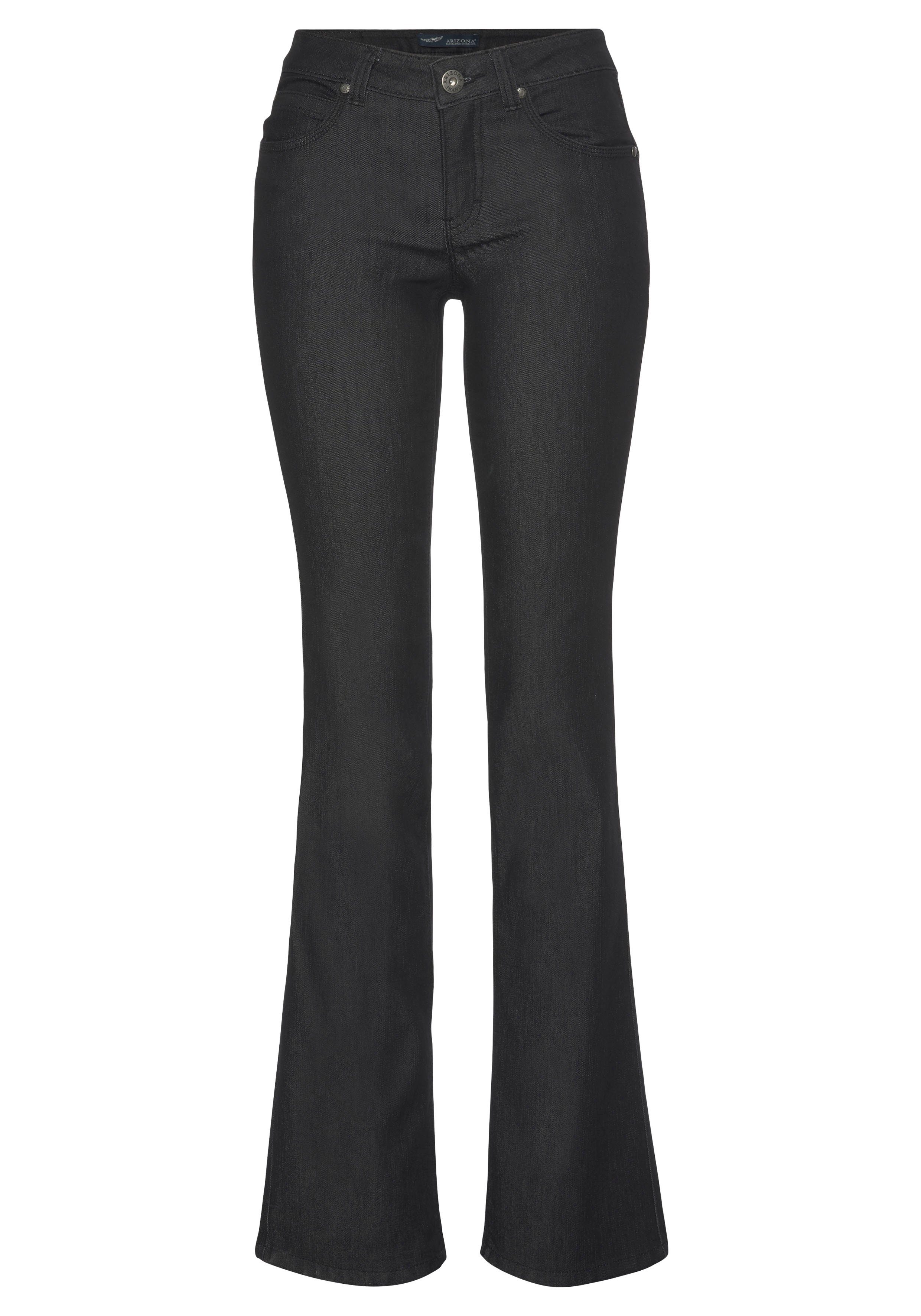 Arizona Bootcut-Jeans Shaping bootcut, Kontrastnähte, Used-Look-Waschung, niedrige Leibhöhe. Reduzierter Preis € 40,99. Unverbindliche Preisempfehlung € 49,99, (€ 40,99 pro 1 Stk)