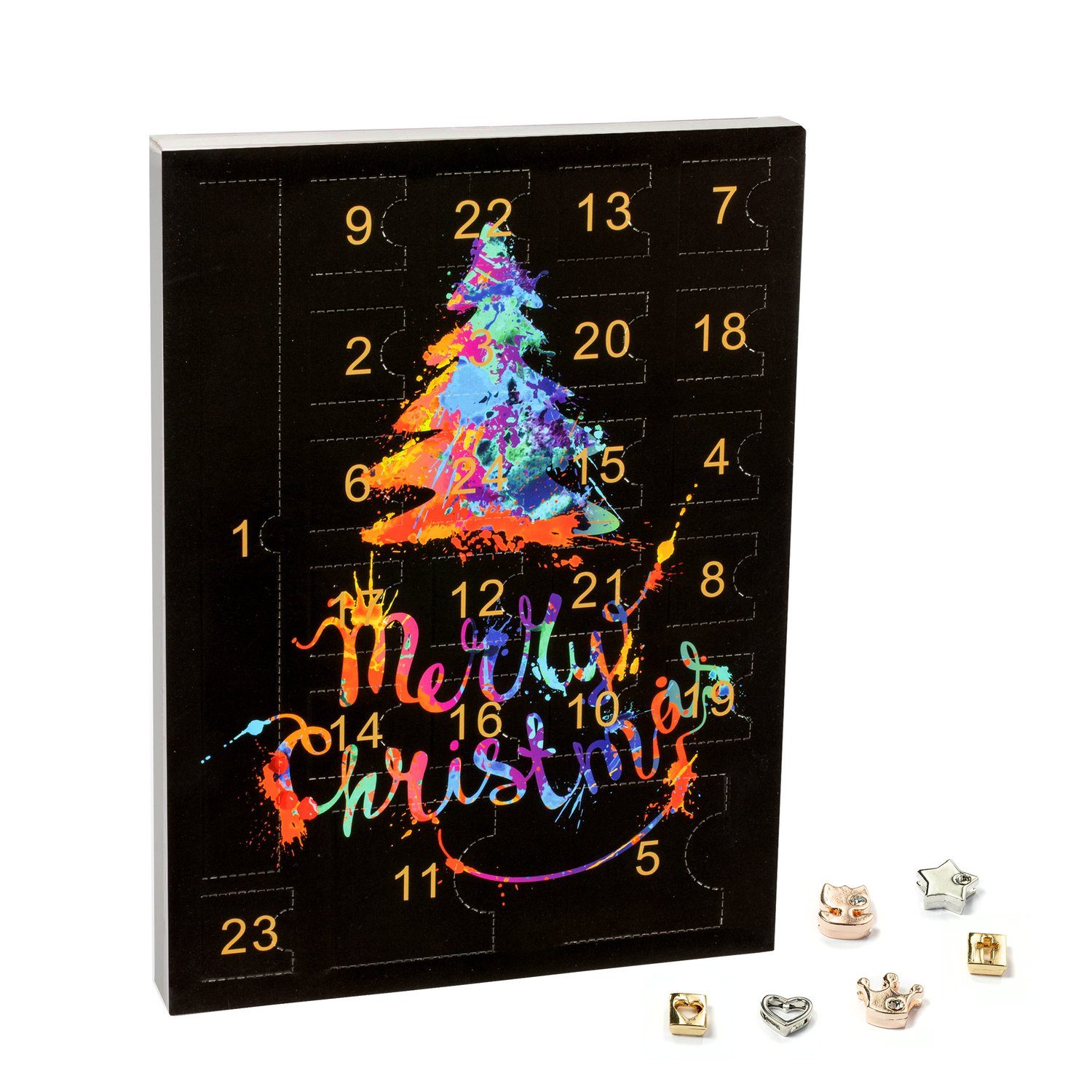 VALIOSA 24-teilig Mode-Schmuck Merry Set) (24-tlg), Adventskalender Christmas Schmuck-Adventskalender (1