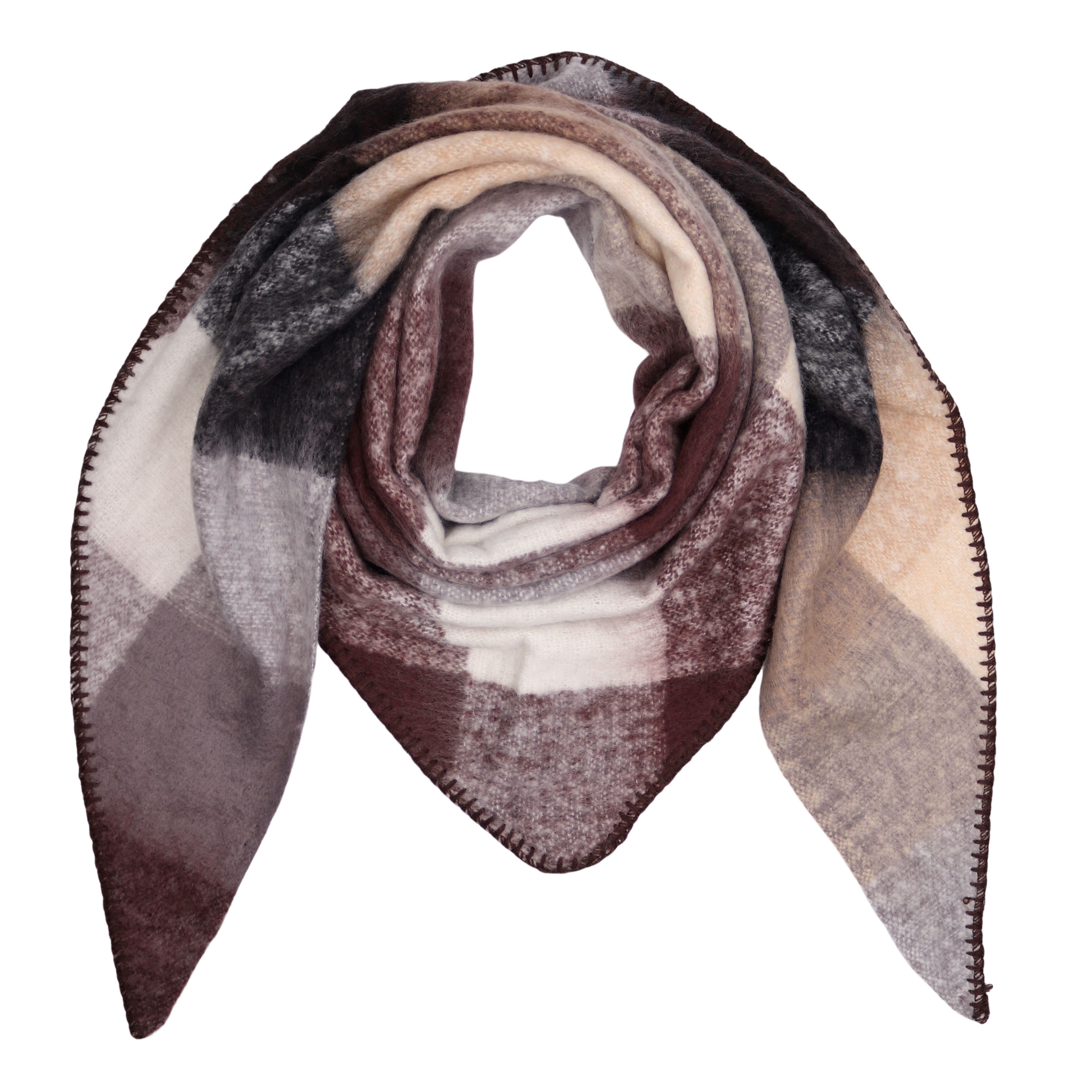 MIRROSI Dreieckstuch kuschliger und warmer Dreiecksschal ca.198x65 cm, (KAR günstig online kaufen