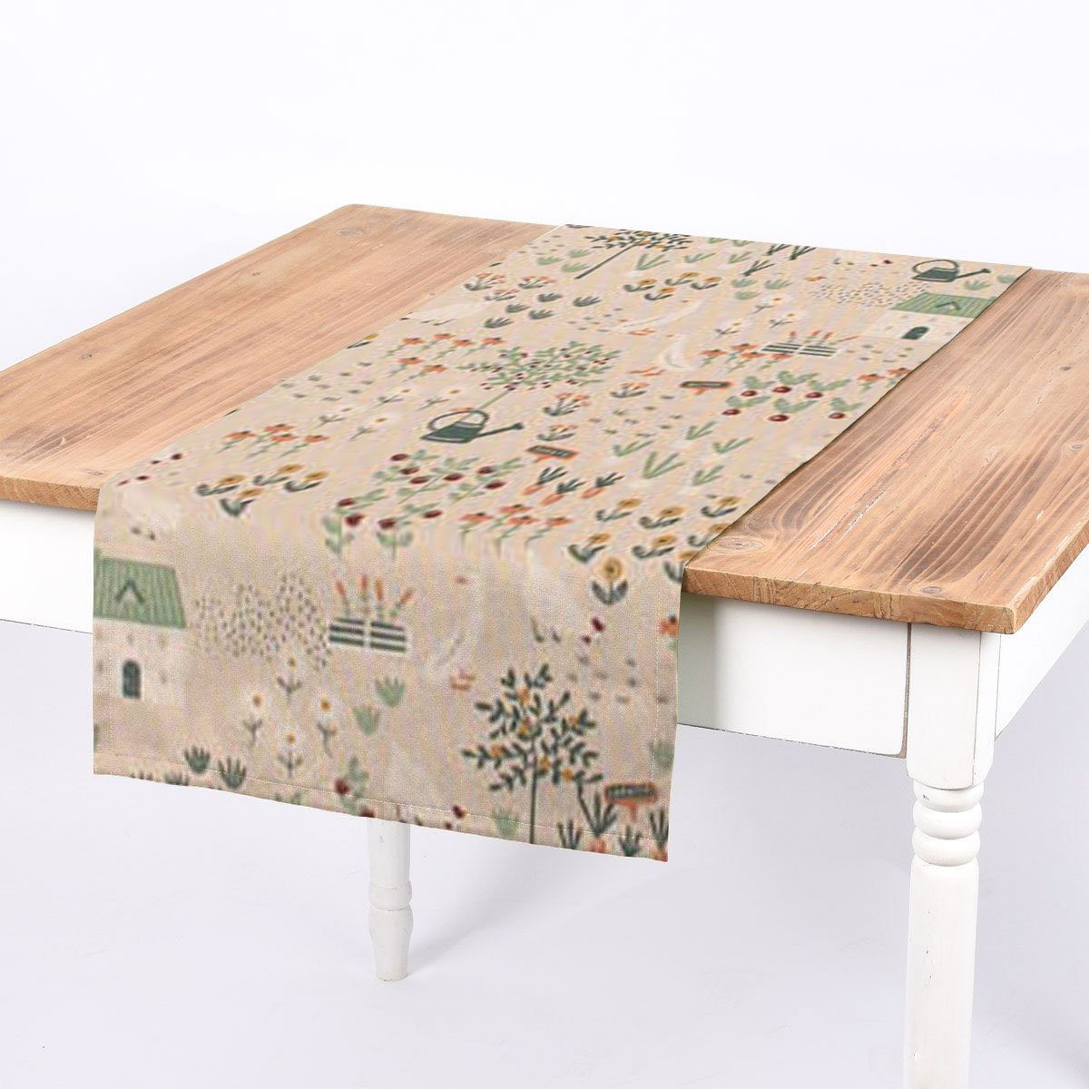 SCHÖNER LEBEN. Узкие скатерти SCHÖNER LEBEN. Узкие скатерти Farmhouse Cozy View Bauernhof Garten natur, handmade