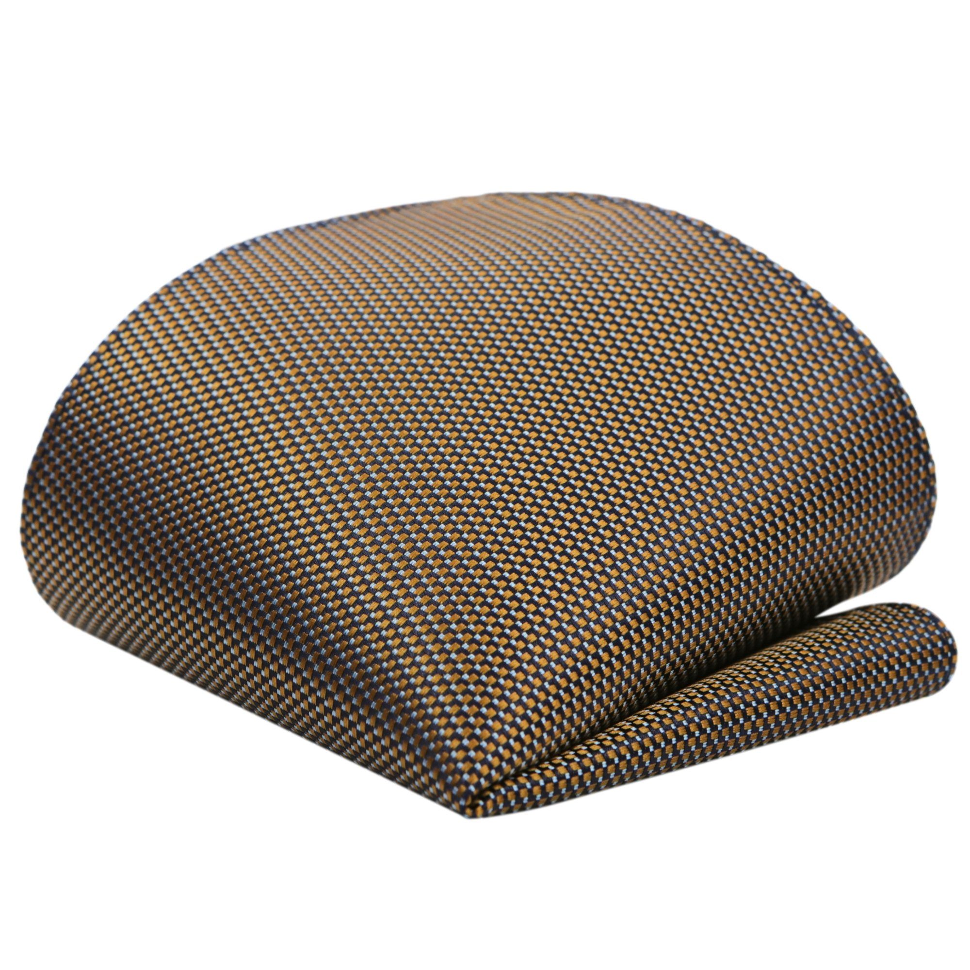 GASSANI Krawatte Dünne Schmale Extra Lange Jacquard Herren-Krawatte Fein Karo (Set, 2-St., Skinny, Slim-Fit, Schmal, 6cm, Hochzeitskrawatte, mit Einstecktuch) Grid, Klein-Kariert, Pique, Gepunktet, Matt, Seide-Touch