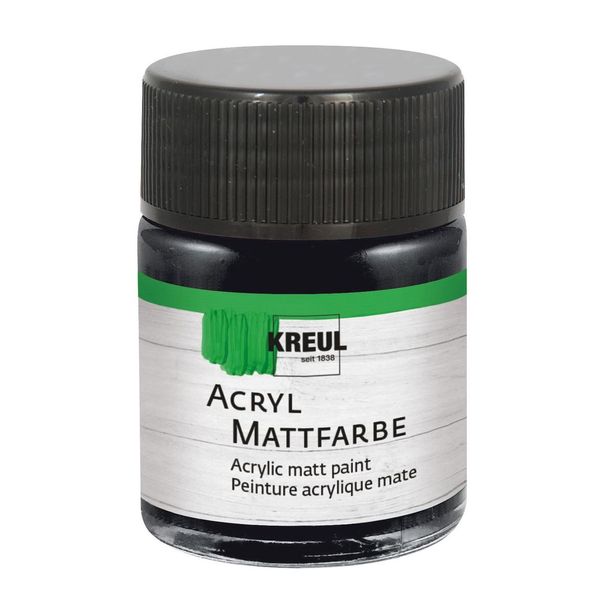 C. KREUL Acrylfarbe KREUL Acryl Mattfarbe schwarz 50ml Glas