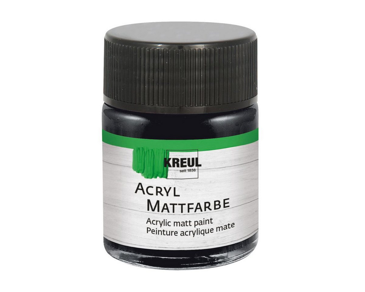 C. KREUL Acrylfarbe KREUL Acryl Mattfarbe schwarz 50ml Glas