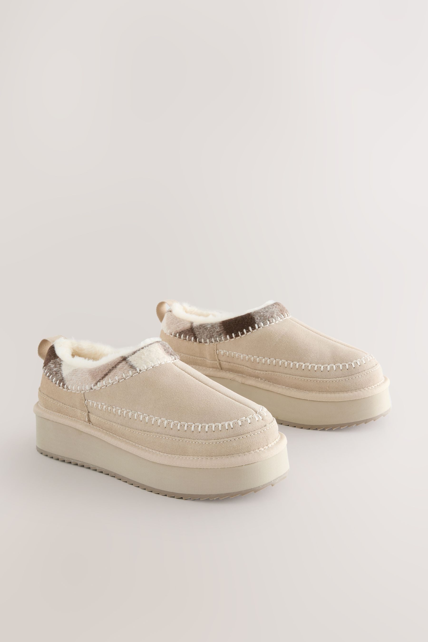 Next Forever Comfort® Plateau-Lederschuhe, Fellfutter Mules (1-tlg)