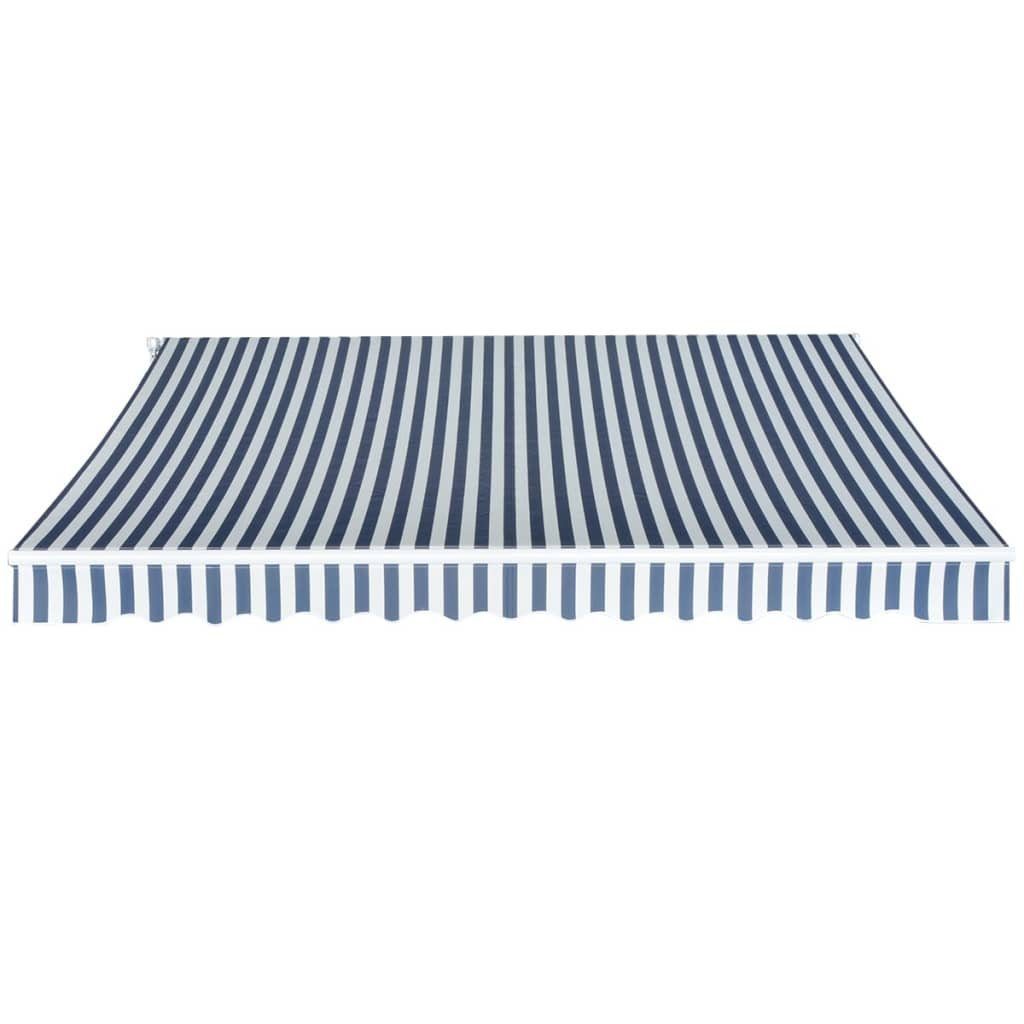 vidaXL Markise Gelenkarmmarkise 350 cm Blau/Weiß günstig online kaufen
