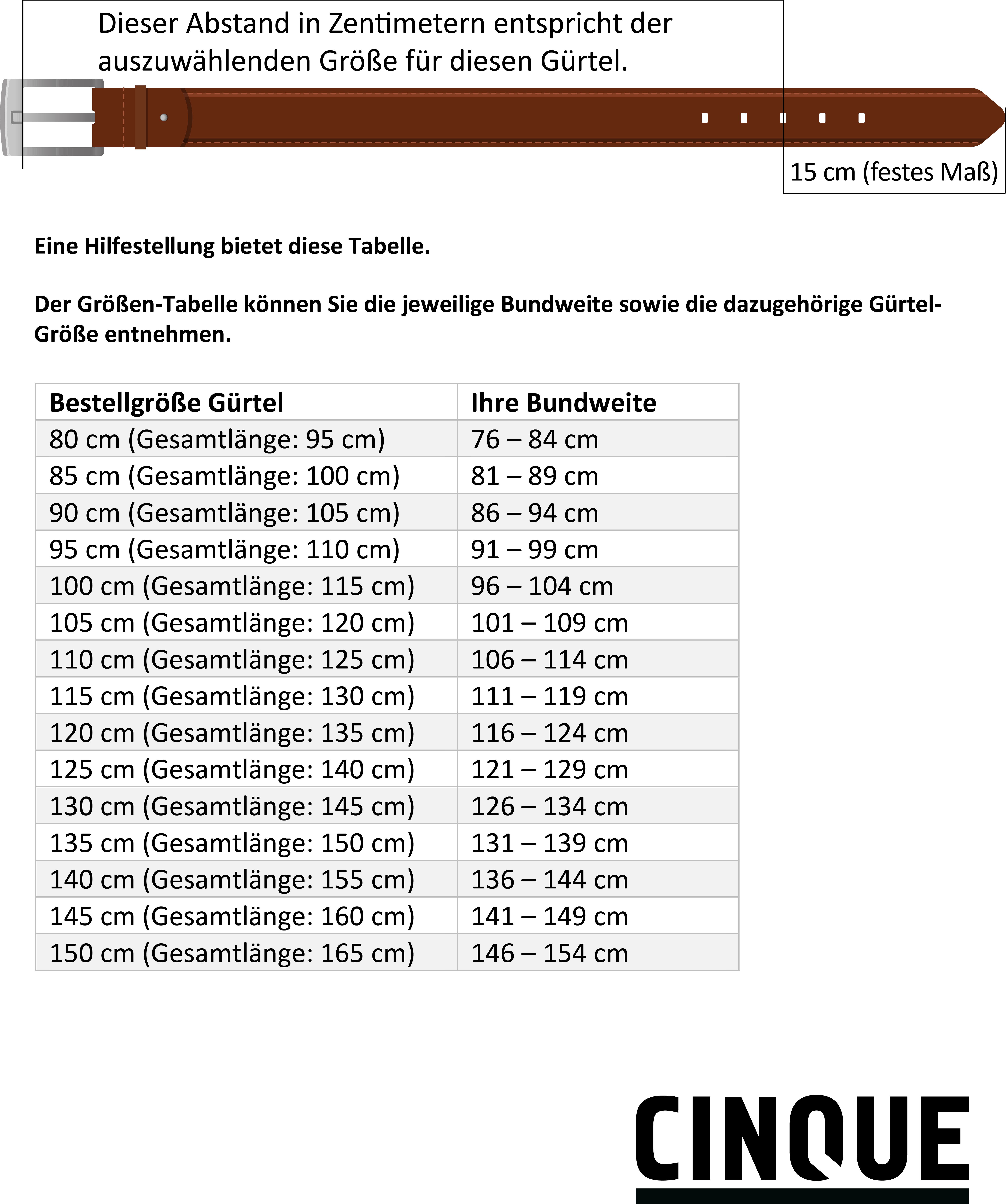 Cinque Ledergürtel BOSA mit Blindprägung und günstig online kaufen