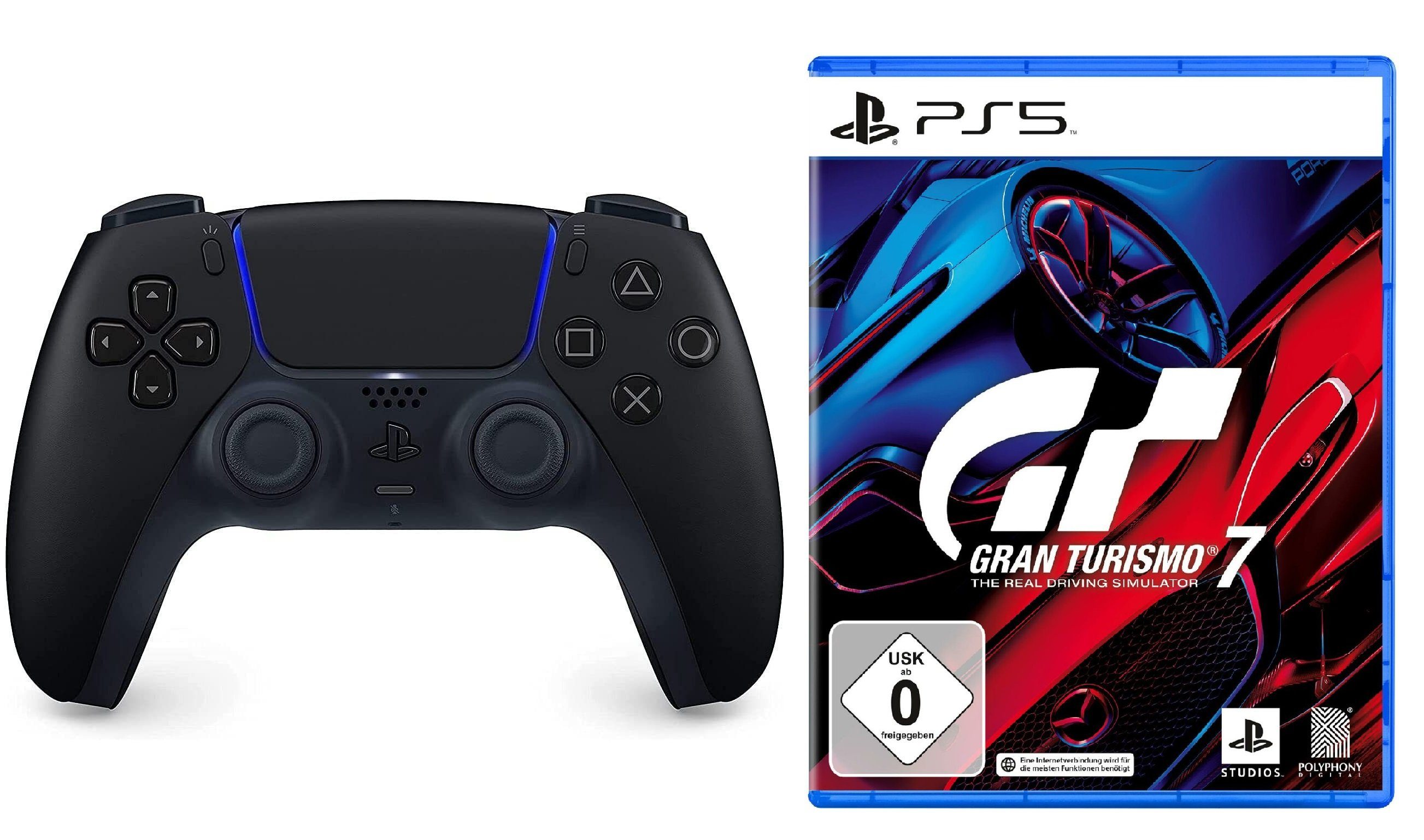 Playstation Playstation 5 Controller + Gran Turismo 7 PS5 Spiel - PlayStation  5-Controller (DualSense Wireless-Controller)
