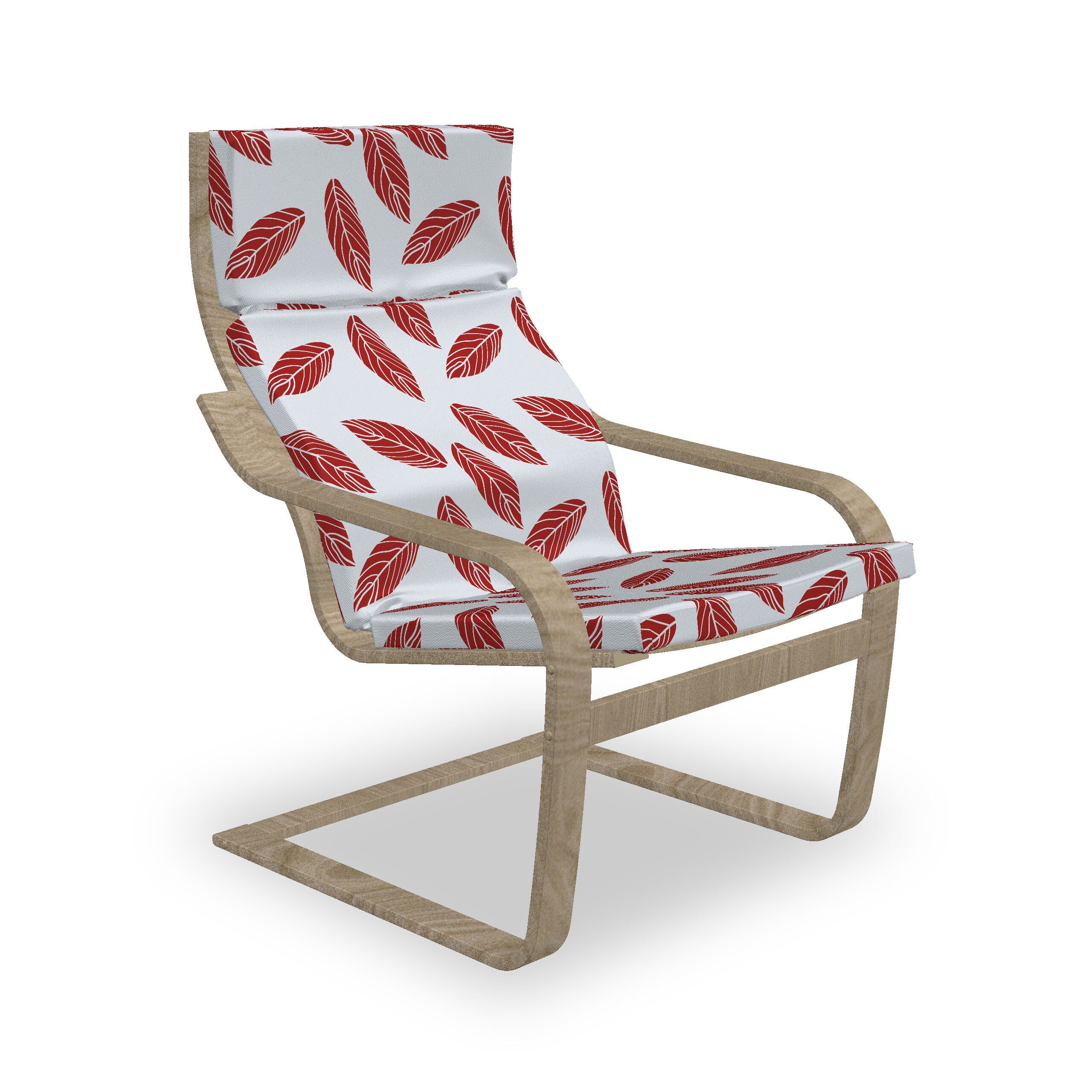 Blatt-Motiv- Stuhlkissen Moderne Reißverschluss, Hakenschlaufe mit und Blätter abstrakte mit Stuhlkissen Abakuhaus Sitzkissen