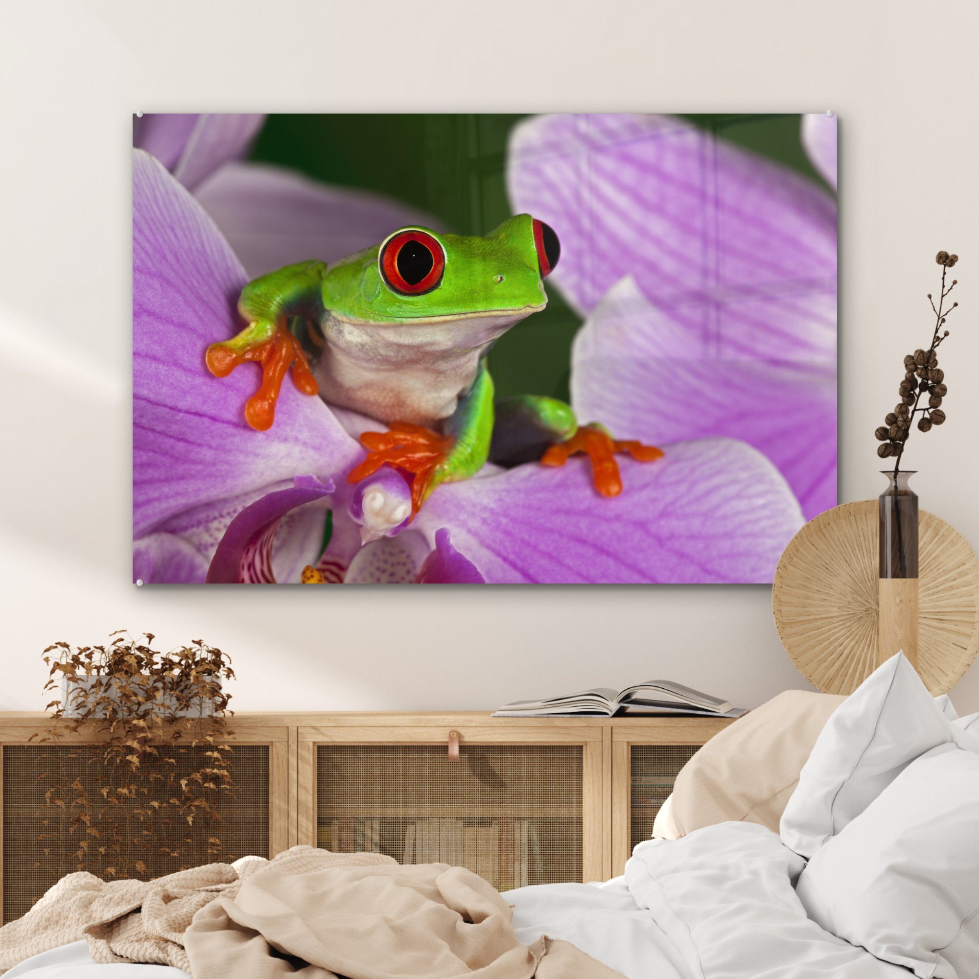 Acrylglasbild Orchidee (1 Wohnzimmer Acrylglasbilder Frosch & Reptil, MuchoWow Schlafzimmer St), - -