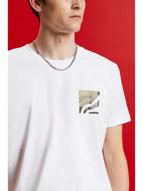 Esprit T-Shirt Rundhals-T-Shirt, 100 % Baumwolle (1-tlg)