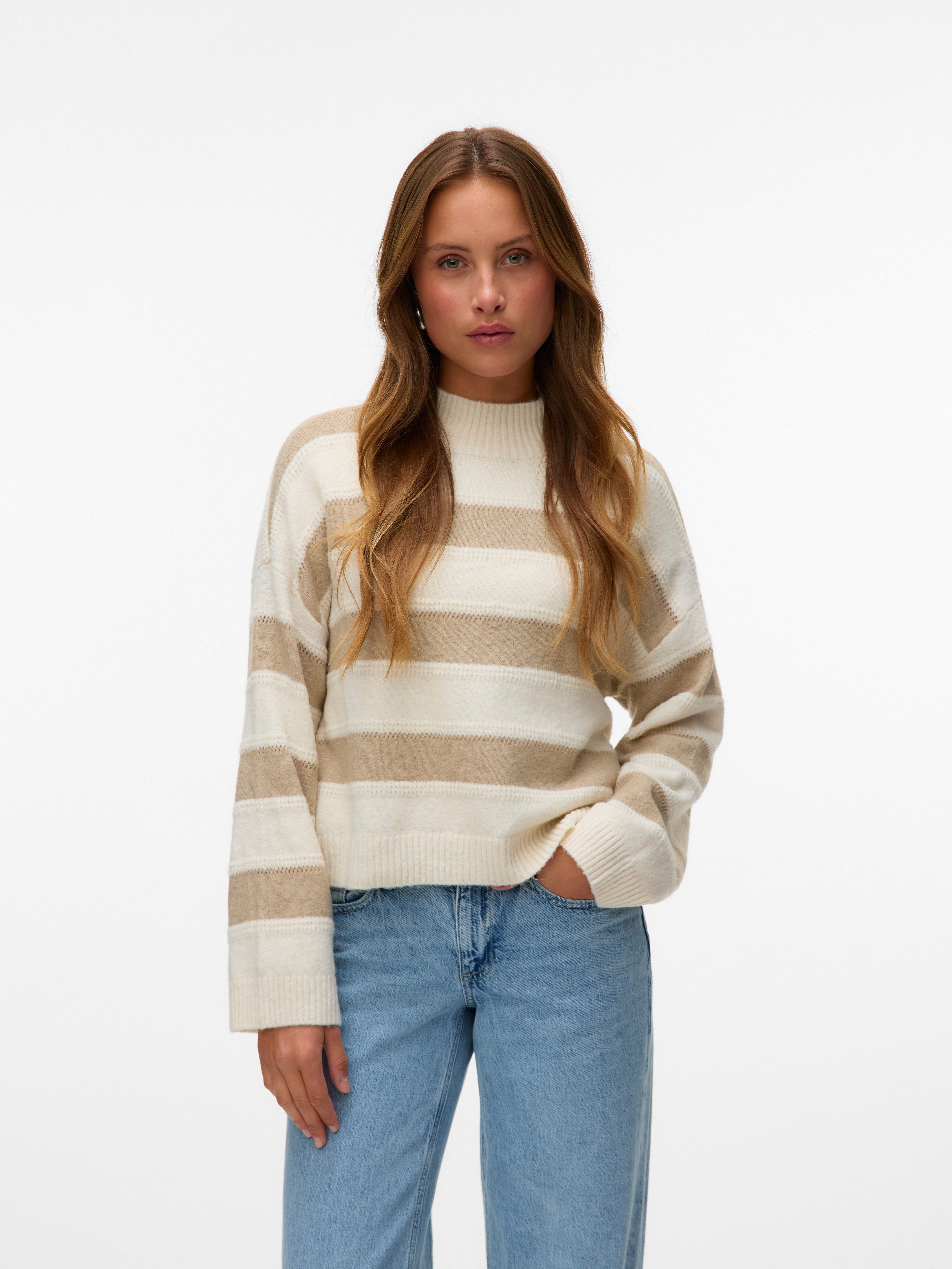 Vero Moda Strickpullover VMINEZ LS HIGHNECK günstig online kaufen