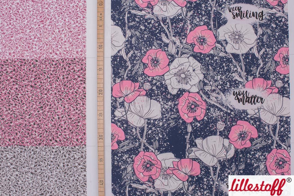 lillestoff Stoff Stoff Panel Bio Baumwollstoff Stay safe, Lillestoff Patchwork Kissen, Meterware, Panel, 100 cm x 140 cm