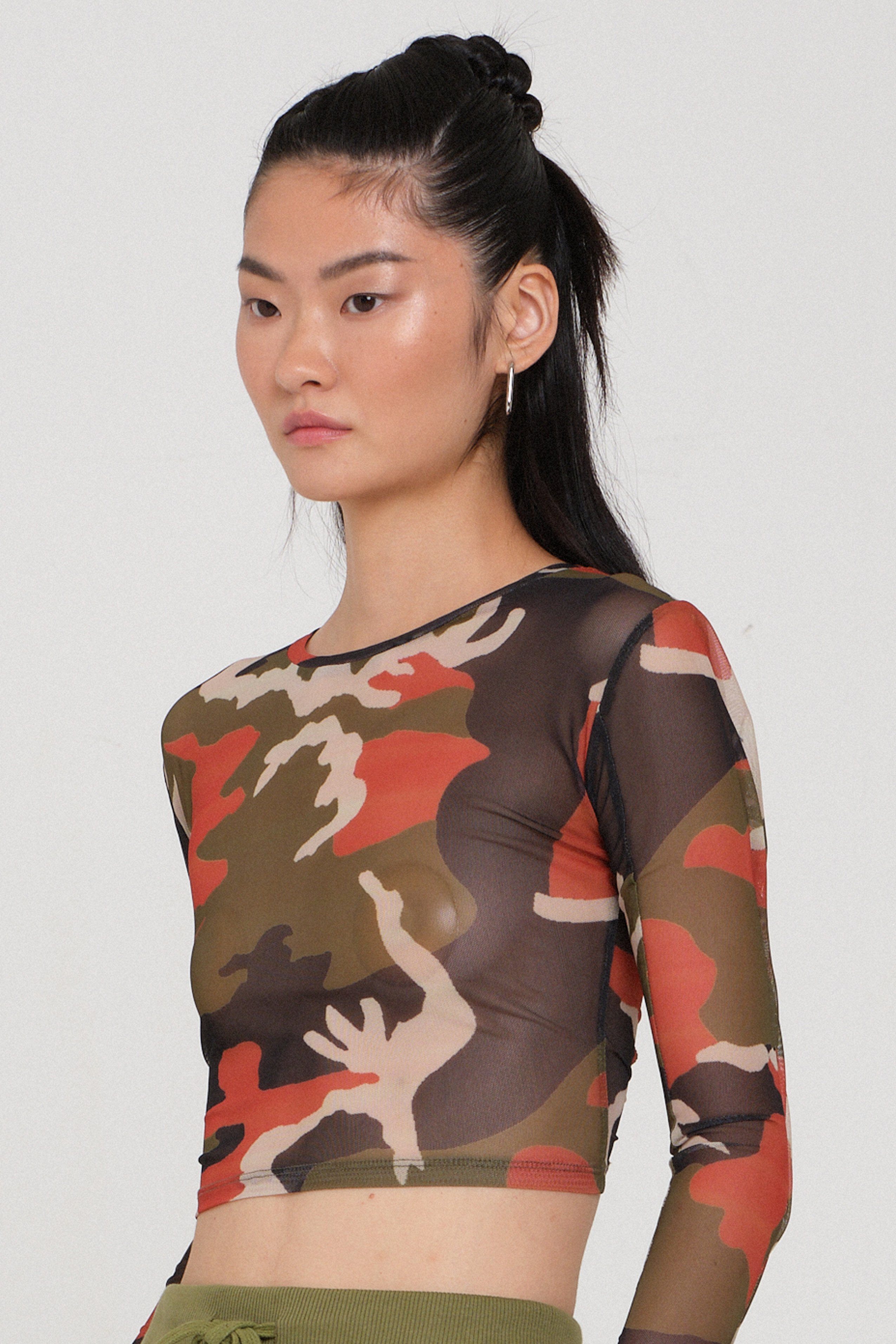 Rockupy Crop-Top Orania Tüll Stoff