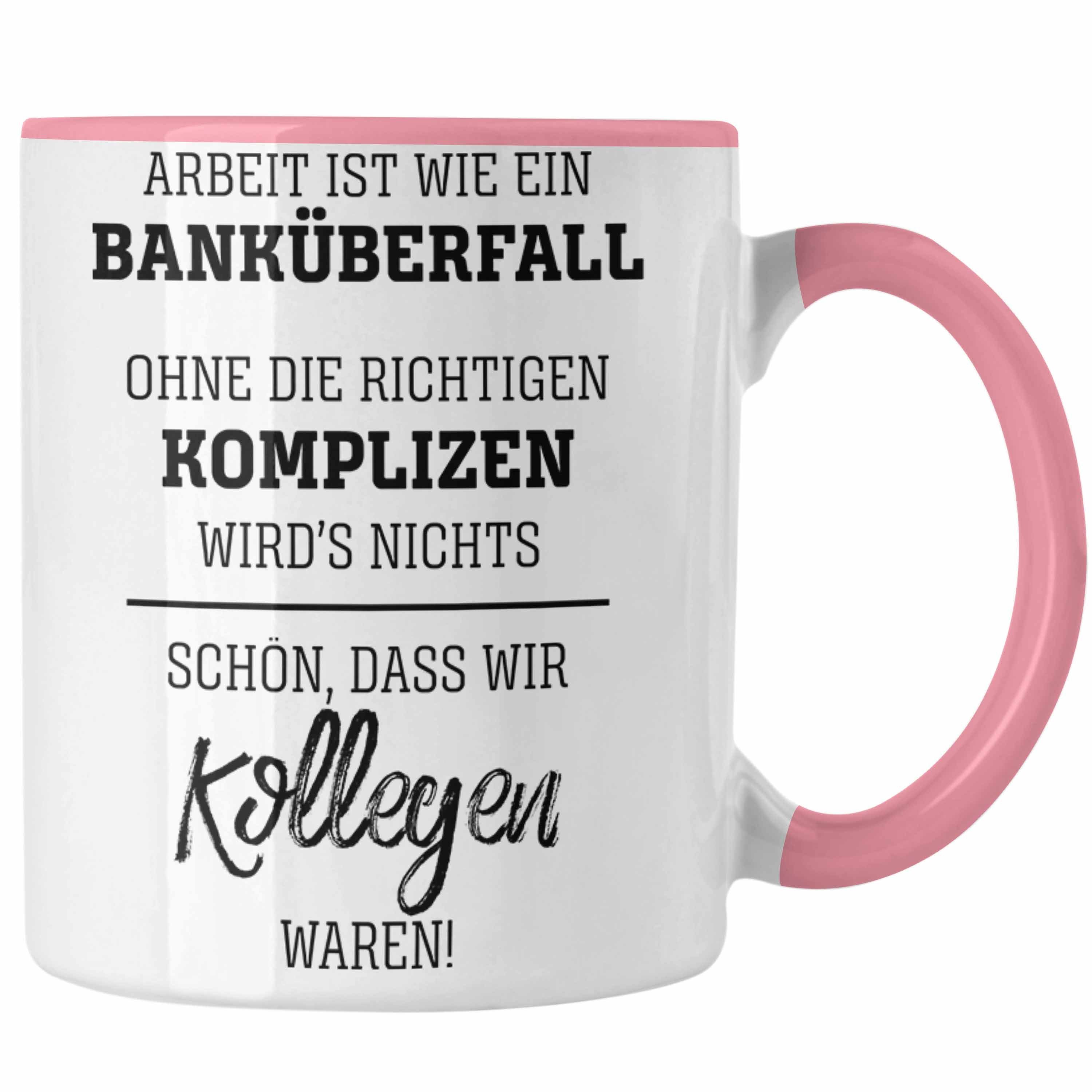 Trendation Tasse Trendation - Jobwechsel Tasse Geschenk für Kollegen Kollegin Abschied Abschiedsgeschenk Neuer Job Kaffeetasse Geschenkidee rosa