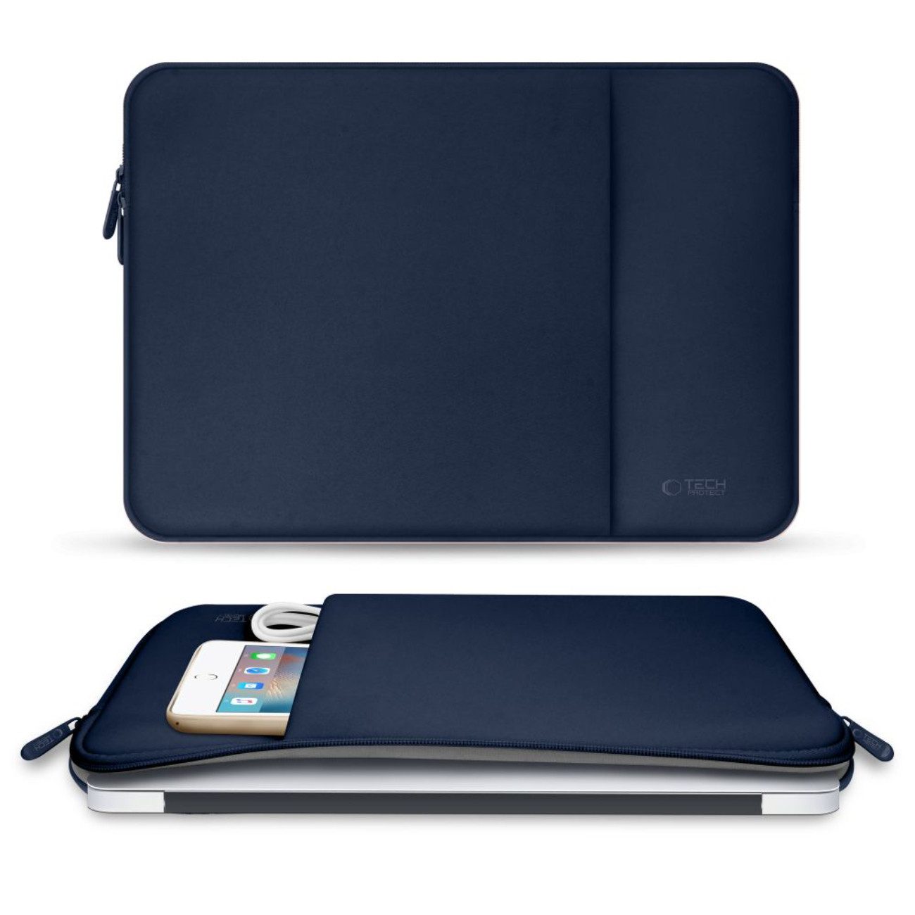 TECH PROTECT Laptoptasche für 15-16 Zoll (Einzelartikel, 1 x Tech-Protect Neopren-Laptoptasche), Weiche stoßdämpfende Neopren-Hülle mit kratzfestem Innenfutter – Bild 4 von 5