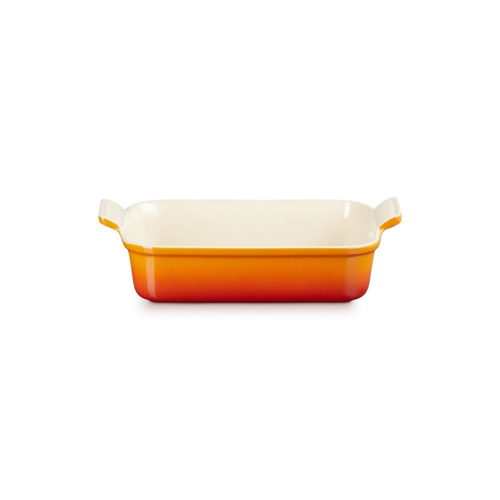 LE CREUSET Auflaufform LeCreuset Auflaufform rechteckig 32cm Tradition, Ofenrot, Steinzeug