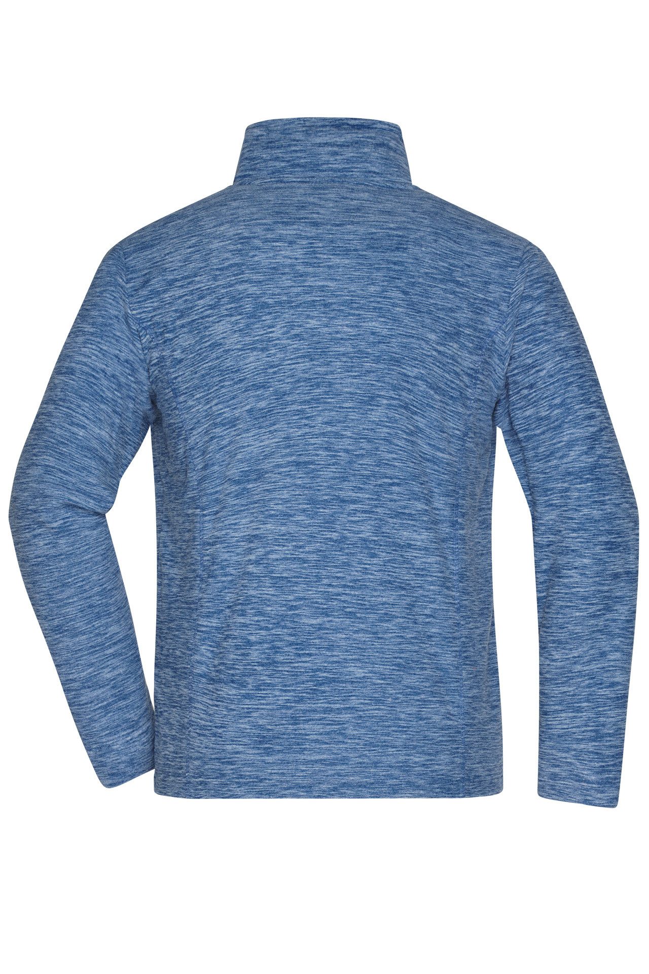 James & Nicholson Sweatjacke Herren Fleecejacke in modischer Melange-Optik JN770 Sportliche Jacke aus Anti-Pilling Microfleece – Bild 2 von 4
