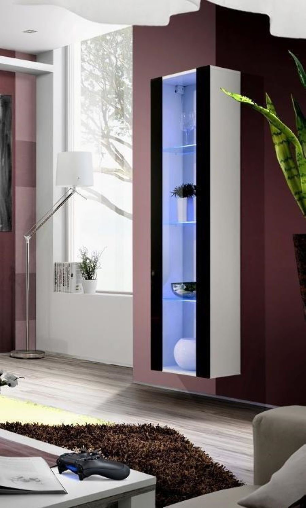 JVmoebel Möbel Made Vitrine Stil Design Hänge Modern Luxus Einrichtung Wohnzimmer Europa in Vitrine