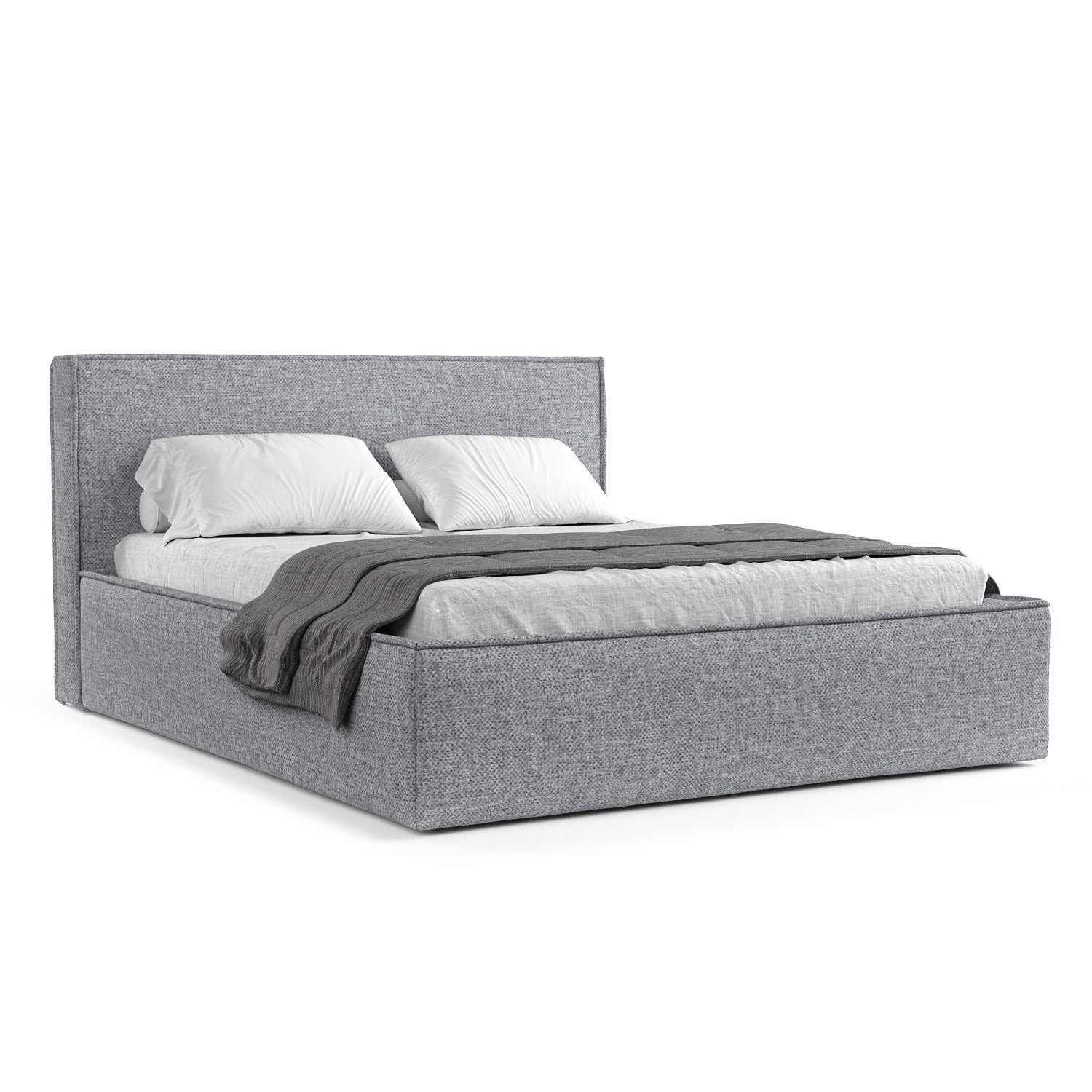 Maison de Rêve Polsterbett Lounge, Polsterbett mit Bettkasten und Kopfteil, Doppelbett mit Lattenrost
