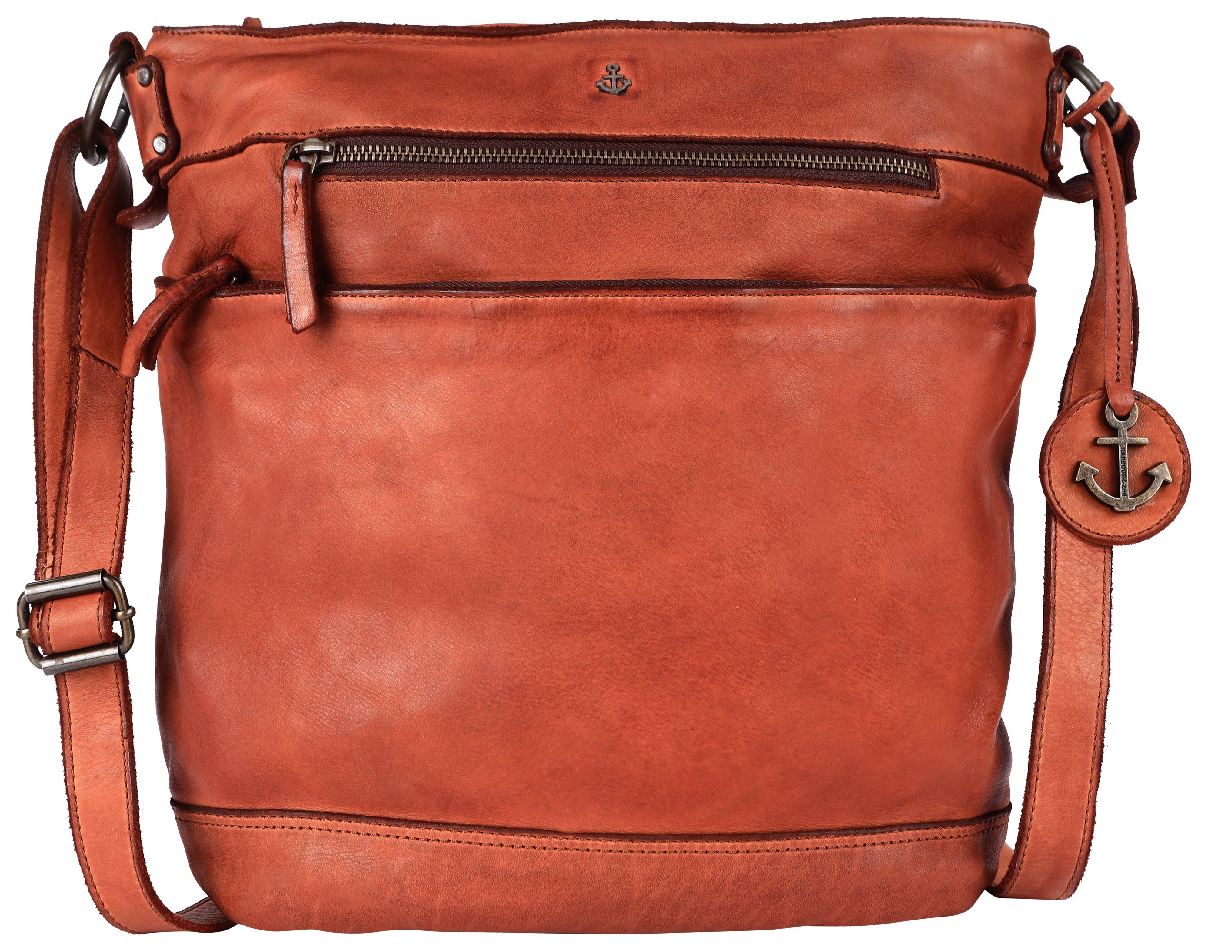 HARBOUR 2nd Handtasche Minna2, Anker Anhänger cognac