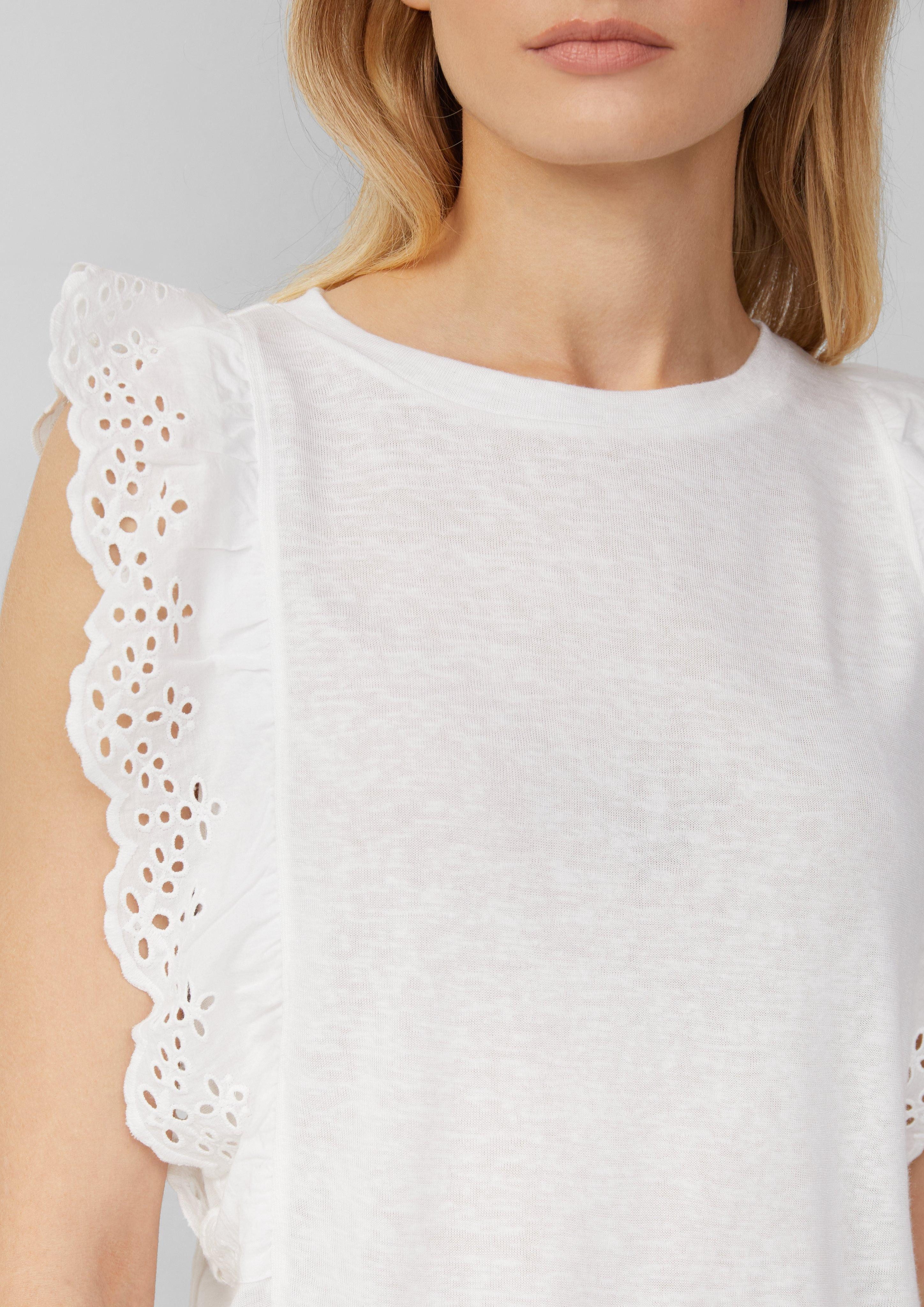 s.Oliver Shirttop Jersey-Top aus Flammgarn mit günstig online kaufen