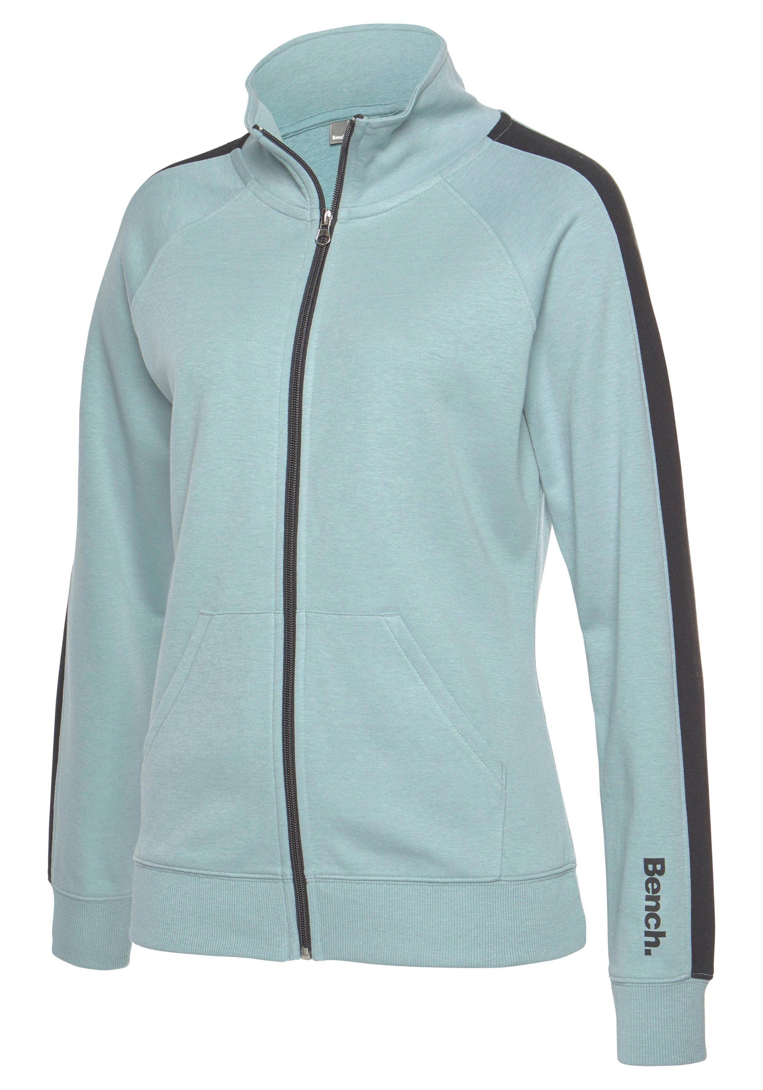 Bench. Loungewear Sweatjacke mit Seitenstreifen und Stehkragen, Home- und Loungewear Serie – Bild 4 von 5