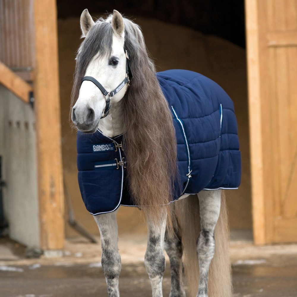 Pferde-Stalldecke Horseware Rambo Stable Rug 400g - Navy/Navy