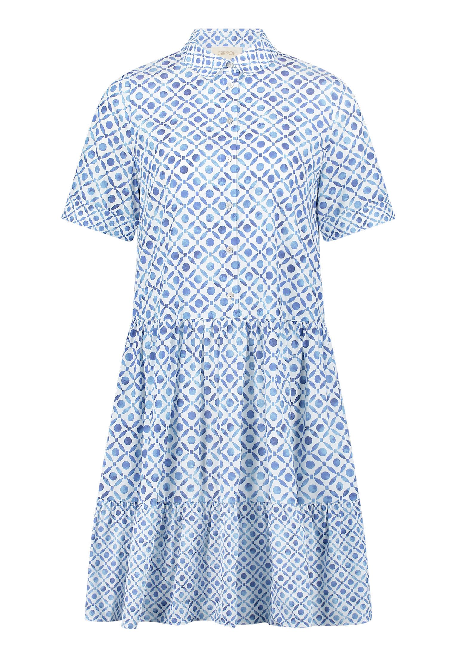 Cartoon Blusenkleid Damen mit Muster