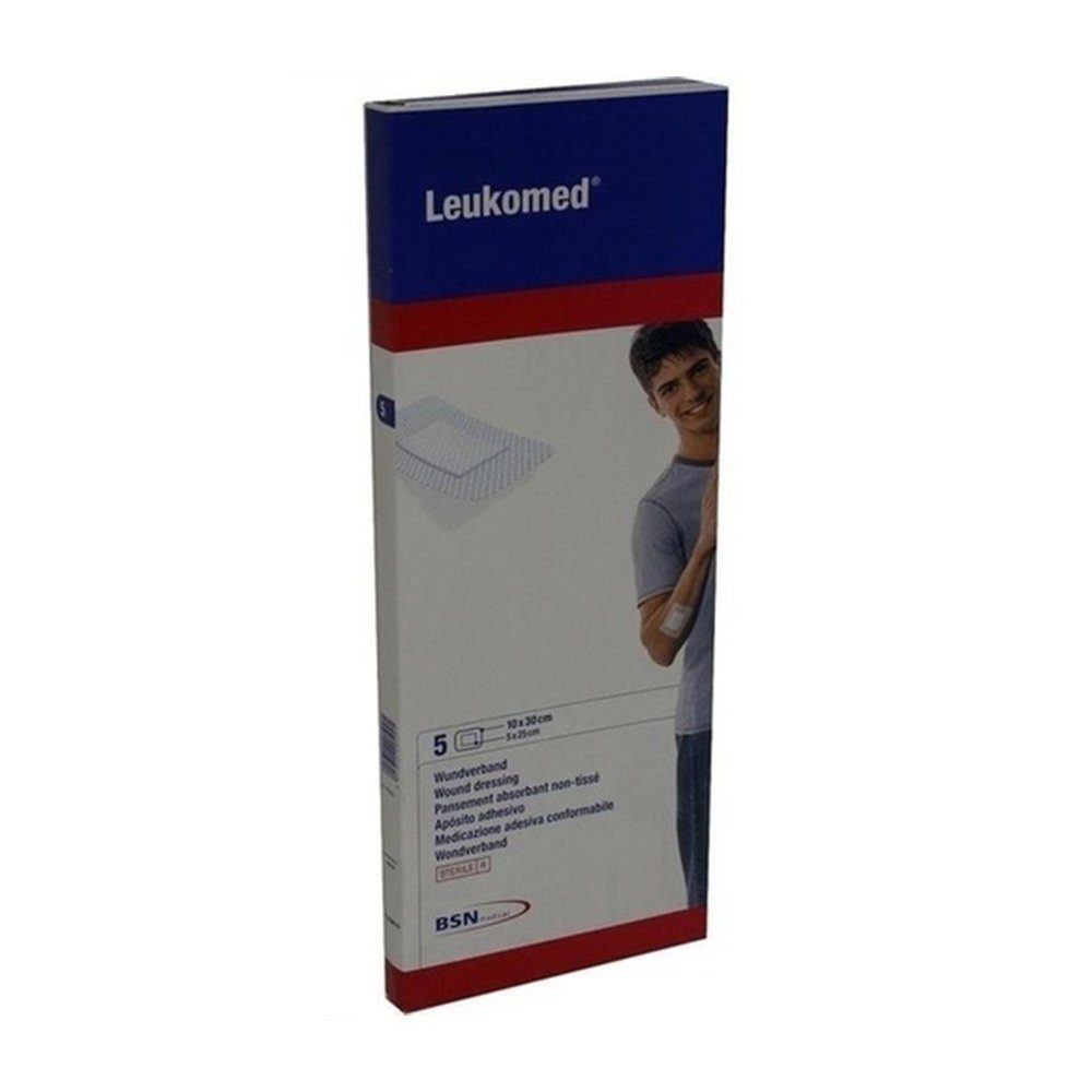 BSN medical GmbH Wundpflaster LEUKOMED sterile Pflaster 10x30 cm, 5 Stück (5 St., LEUKOMED sterile Pflaster 10x30 cm)