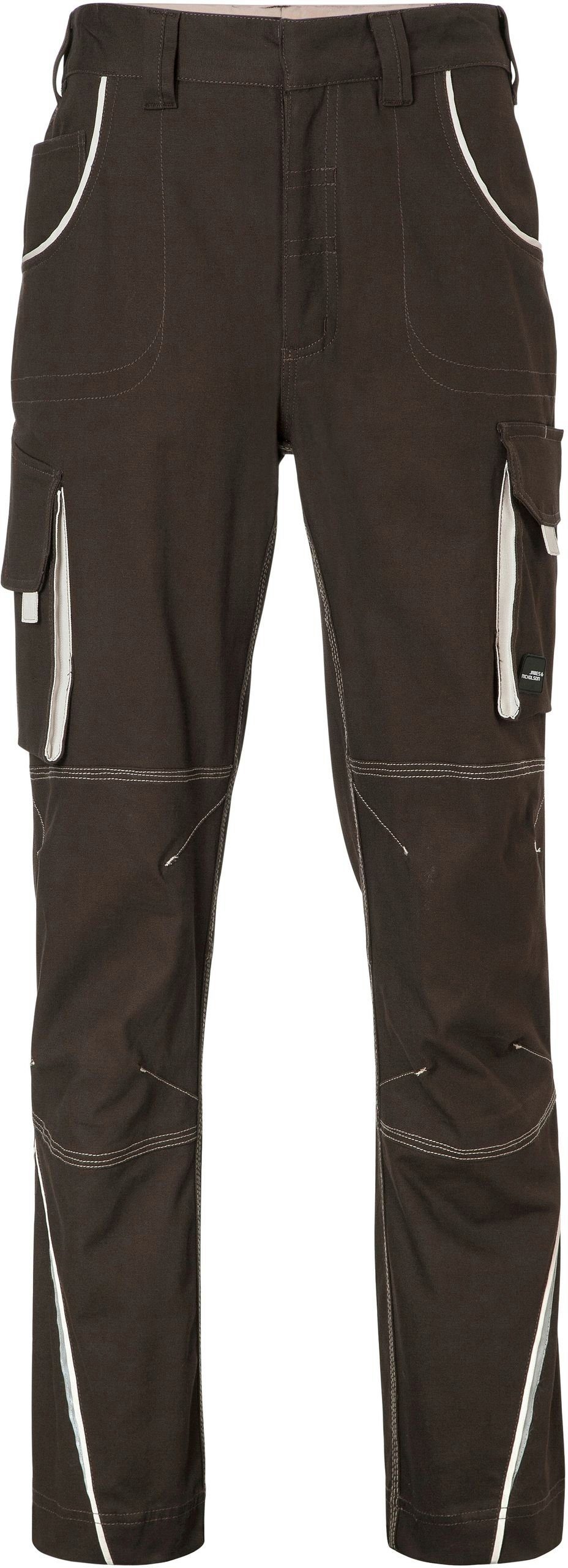 James & Nicholson Arbeitshose Workwear Hose FaS50847 brown/stone