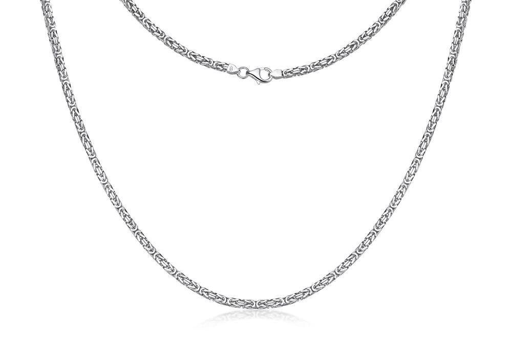 Silberkettenstore Silberkette Königskette 3mm - 925 Silber, Länge wählbar von 40-120cm – Bild 3 von 5