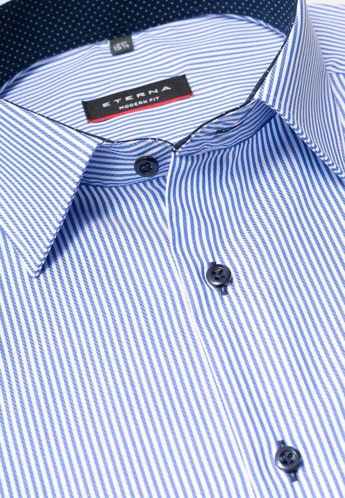 Eterna Langarmhemd 8992, Eterna Langarm Hemd Modern Fit Streifen Twill günstig online kaufen