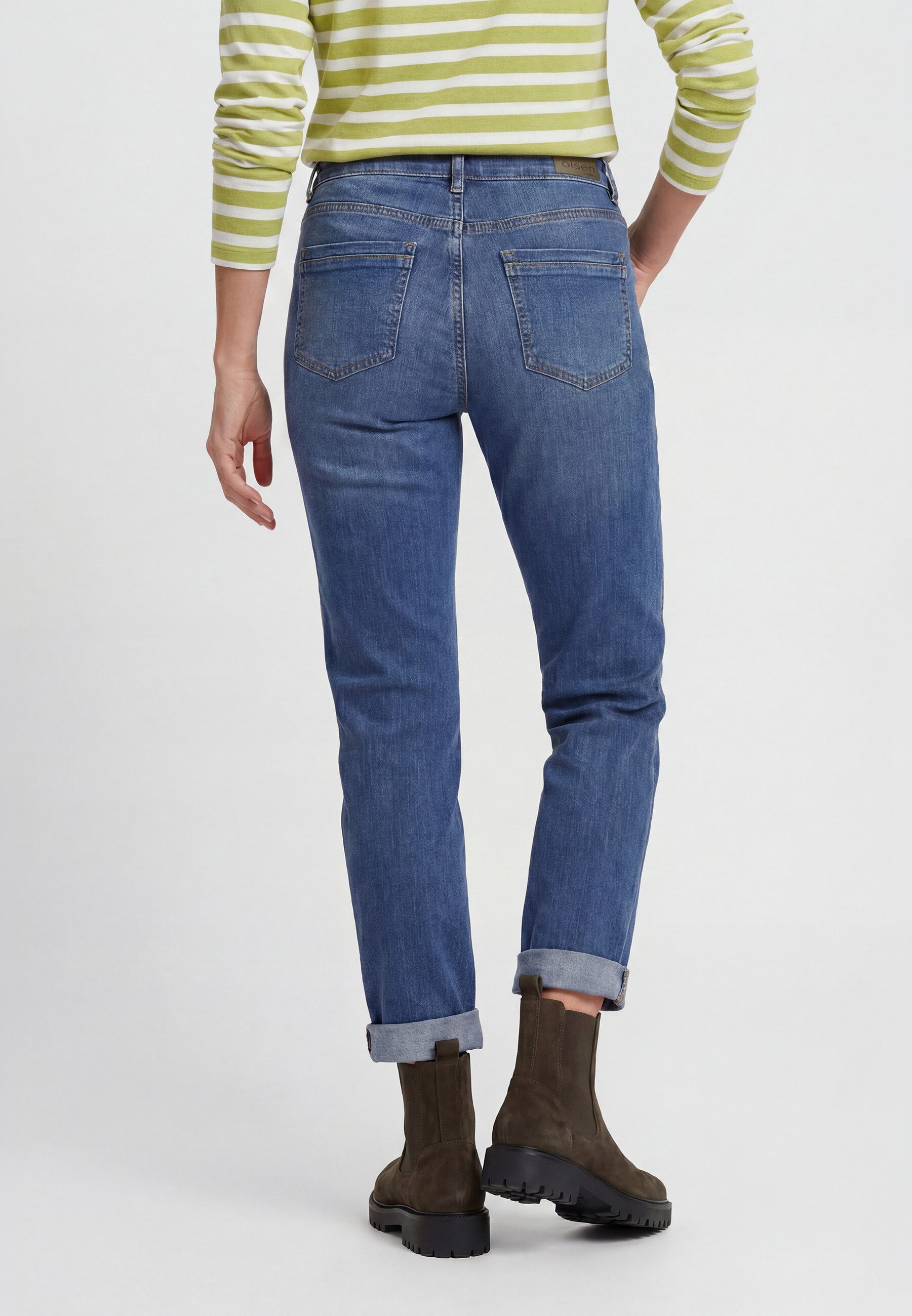 Olsen Gerade Jeans Jeans mit Umschlagsaum